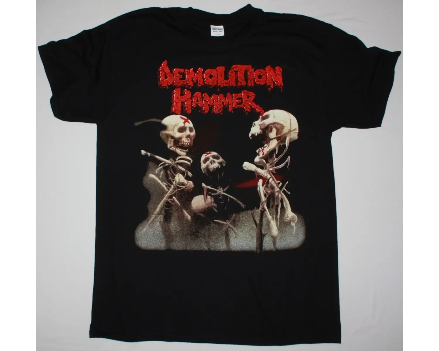 PUNGENT STENCH SPLIT NEW BLACK T-SHIRT ÖN VE ARAKA BASKILI