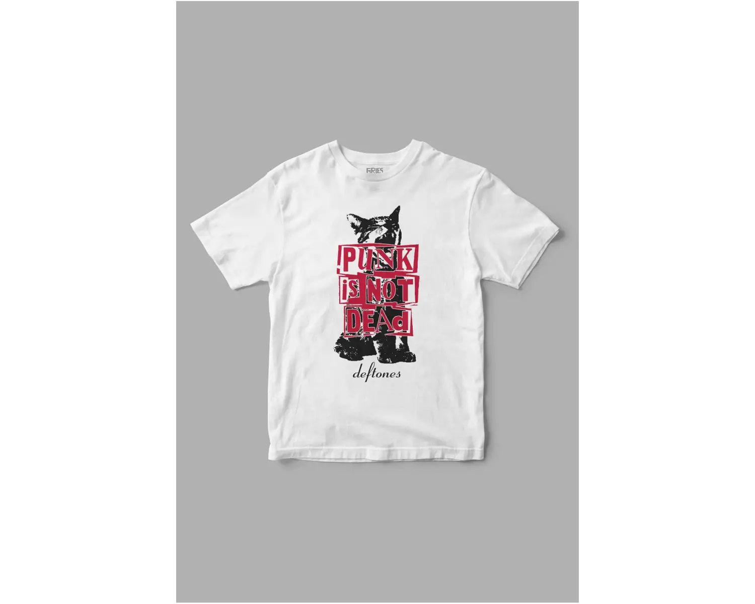 Punk is Not Dead Deftones Cat Baskılı Tişört
