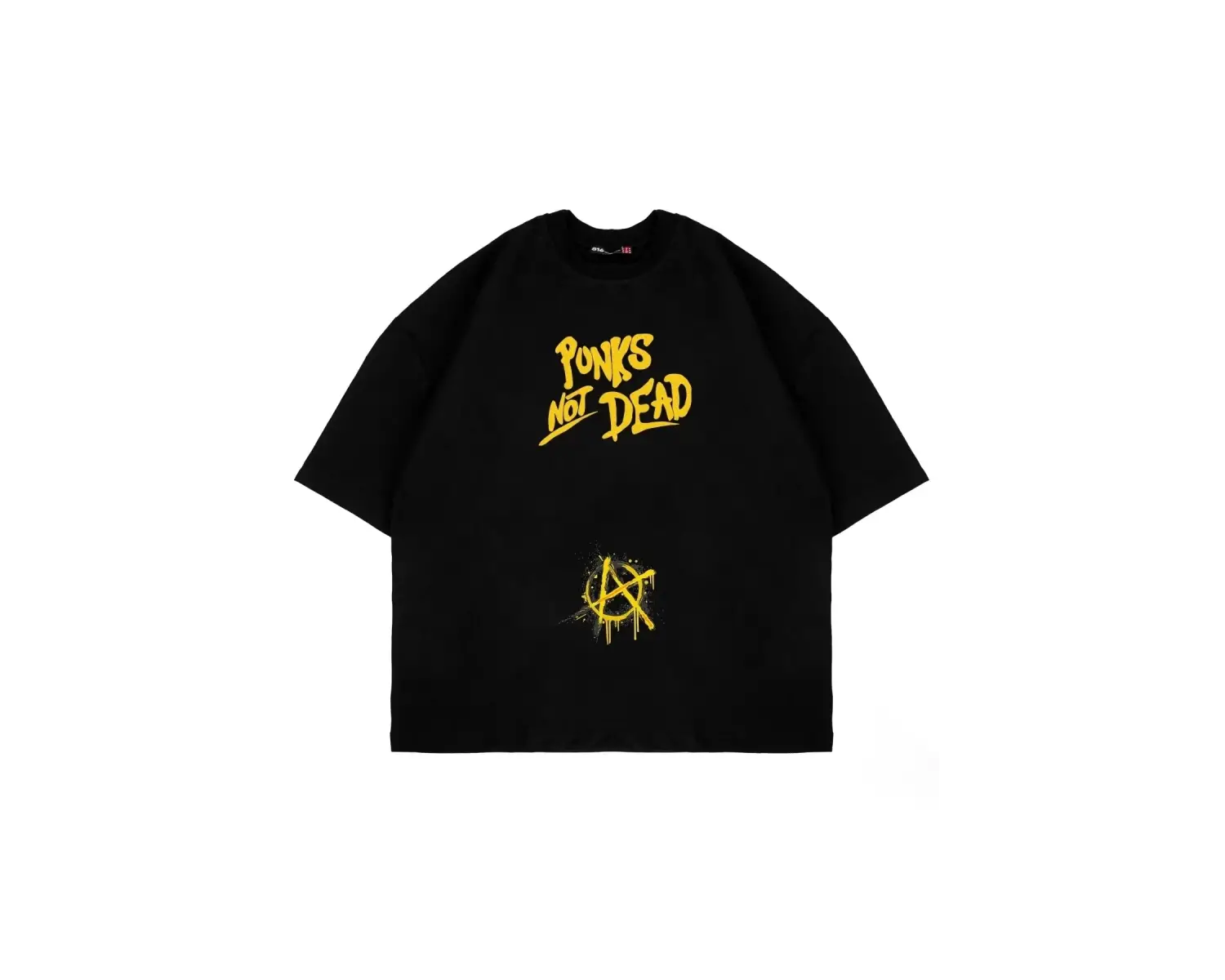 Punks Not Dead Sırt Baskılı Oversize Unisex Beyaz