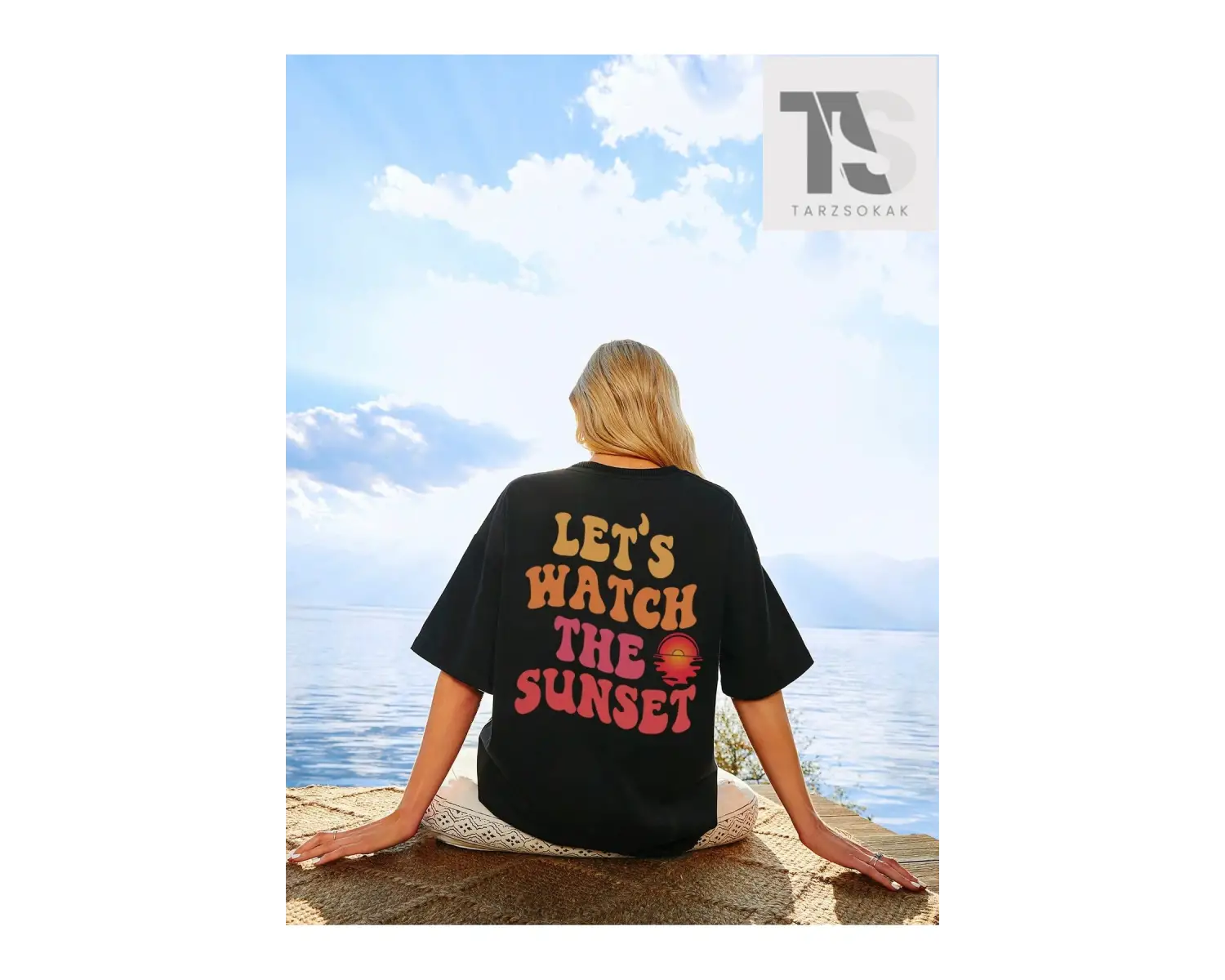 Qutie Sloganlı Grafik Düşük Omuz Tişört