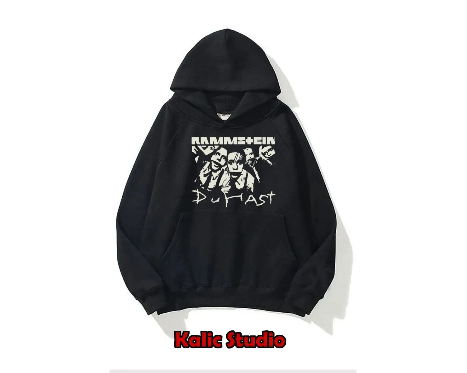 Rammstein Du Hast Baskılı ünisex sweatshirt gri