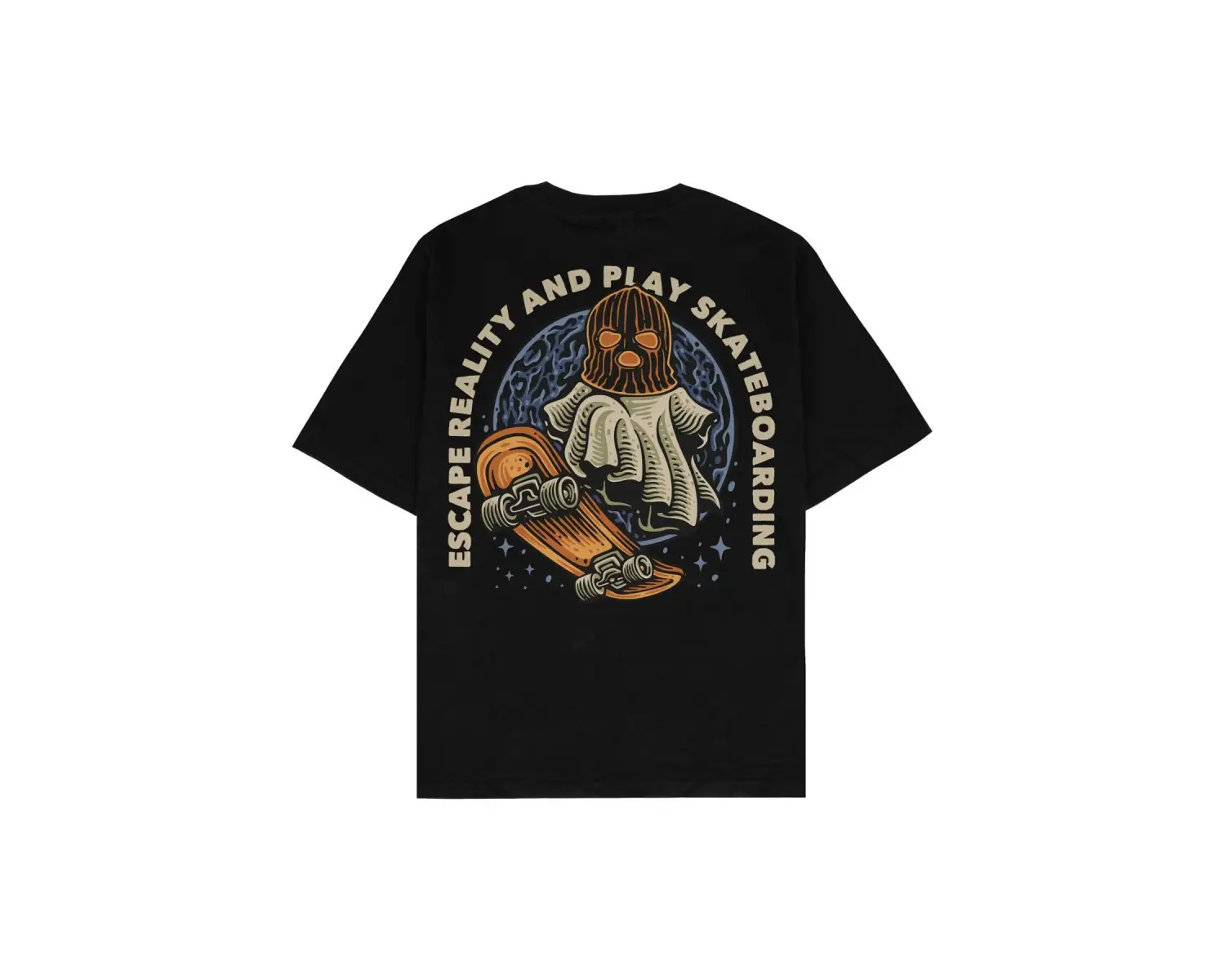 Reality Siyah Oversize Unisex T-shirt