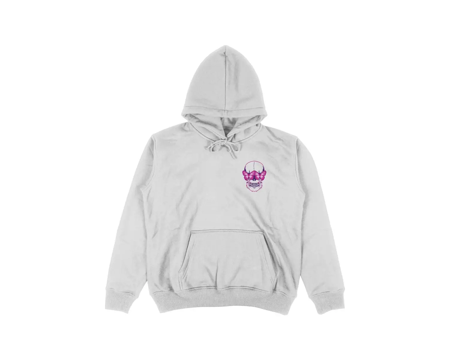 Rebel Squad Beyaz Oversize Unisex Kapüşonlu Sweatshirt Hoodie