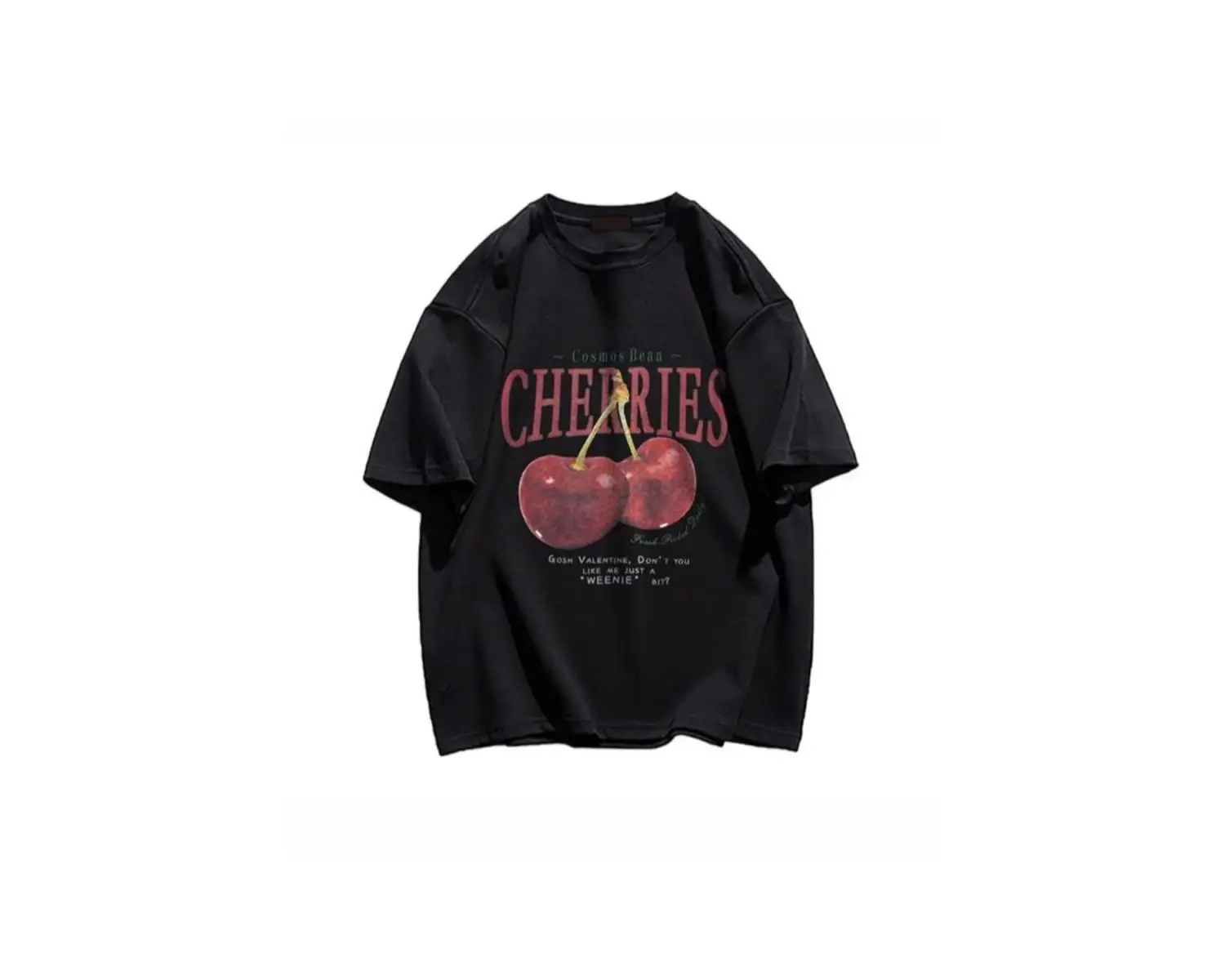 Red Cherries Baskılı Oversize Unisex