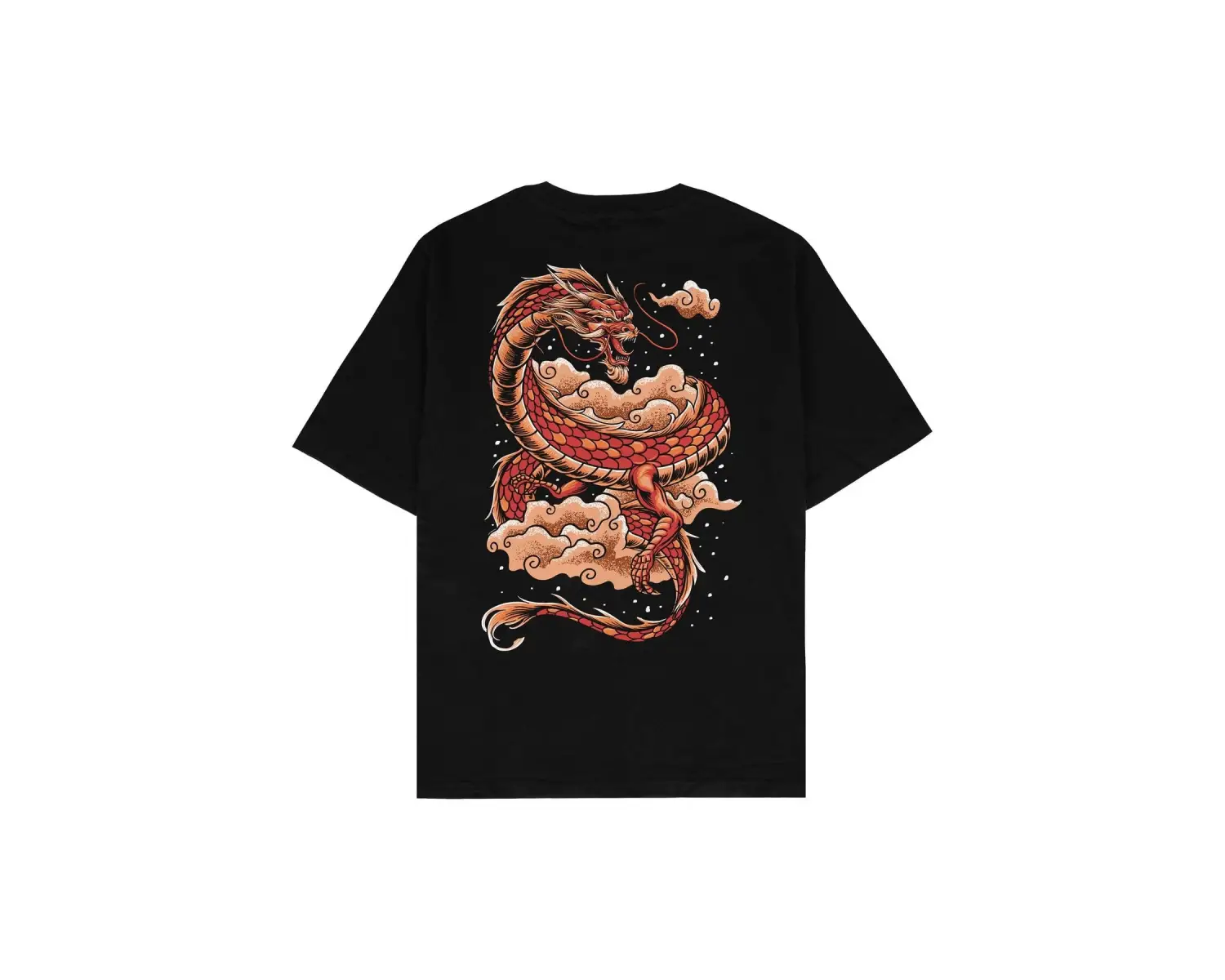 Red Dragon Siyah Oversize Unisex T-shirt
