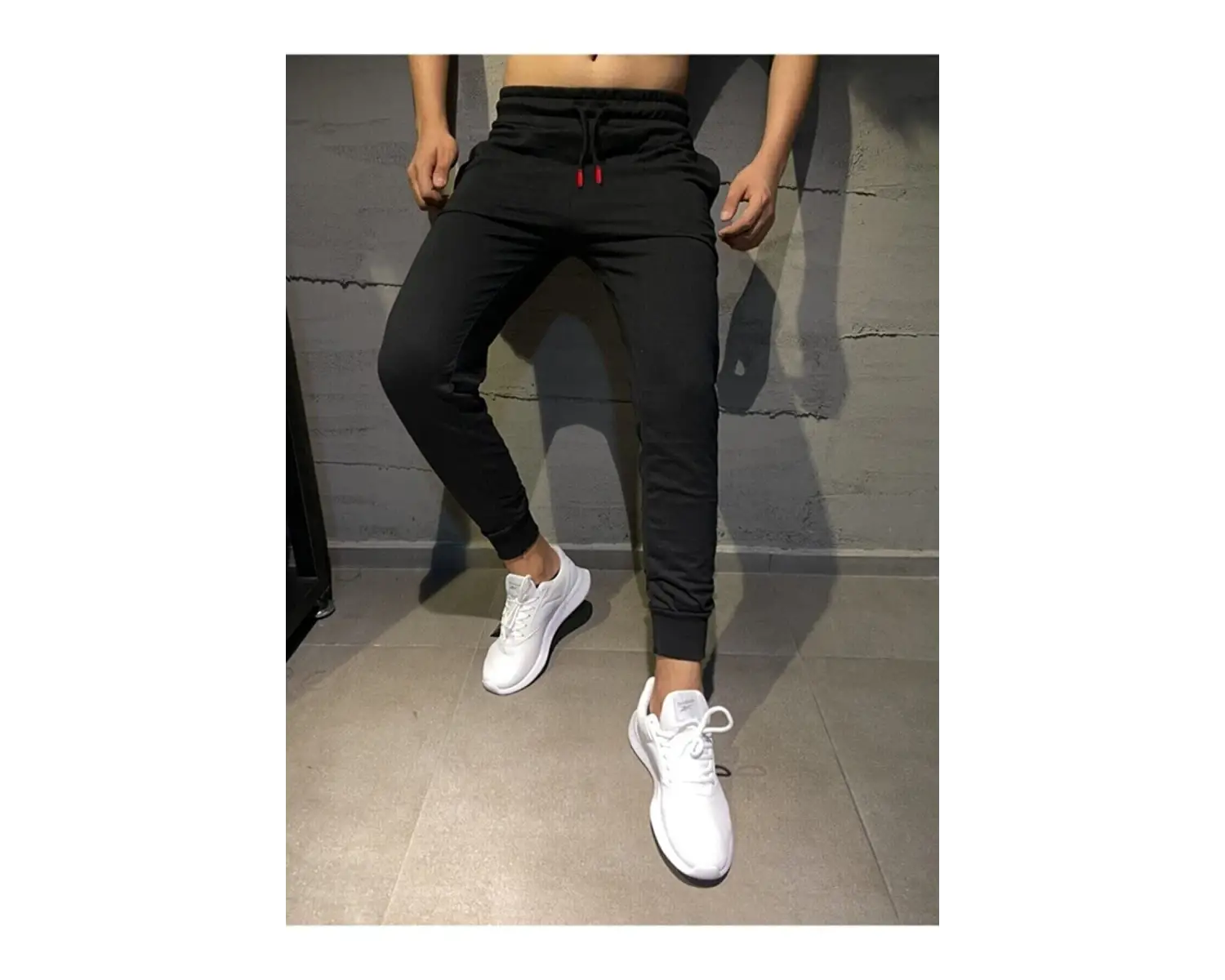 Relax family xf Erkek Siyah Yazlık Slim Fit Dar Kesim Jogger Eşofman Altı RLX044513