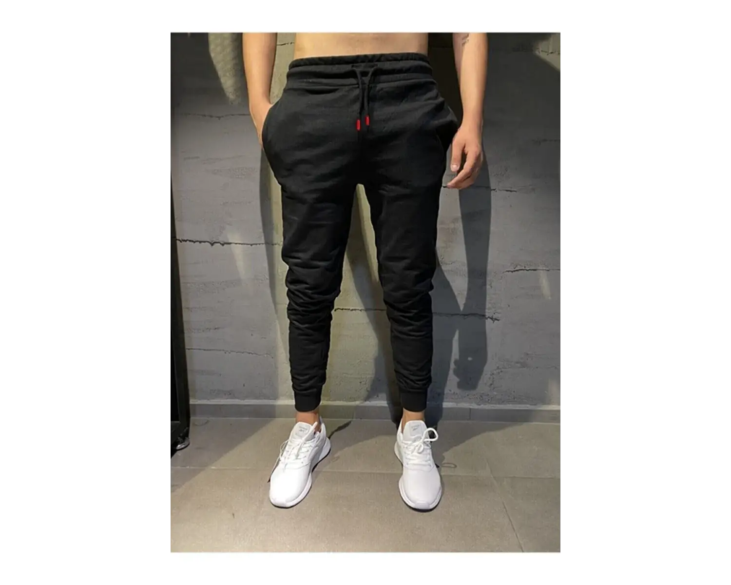 Relax family xf Erkek Siyah Yazlık Slim Fit Dar Kesim Jogger Eşofman Altı RLX044513