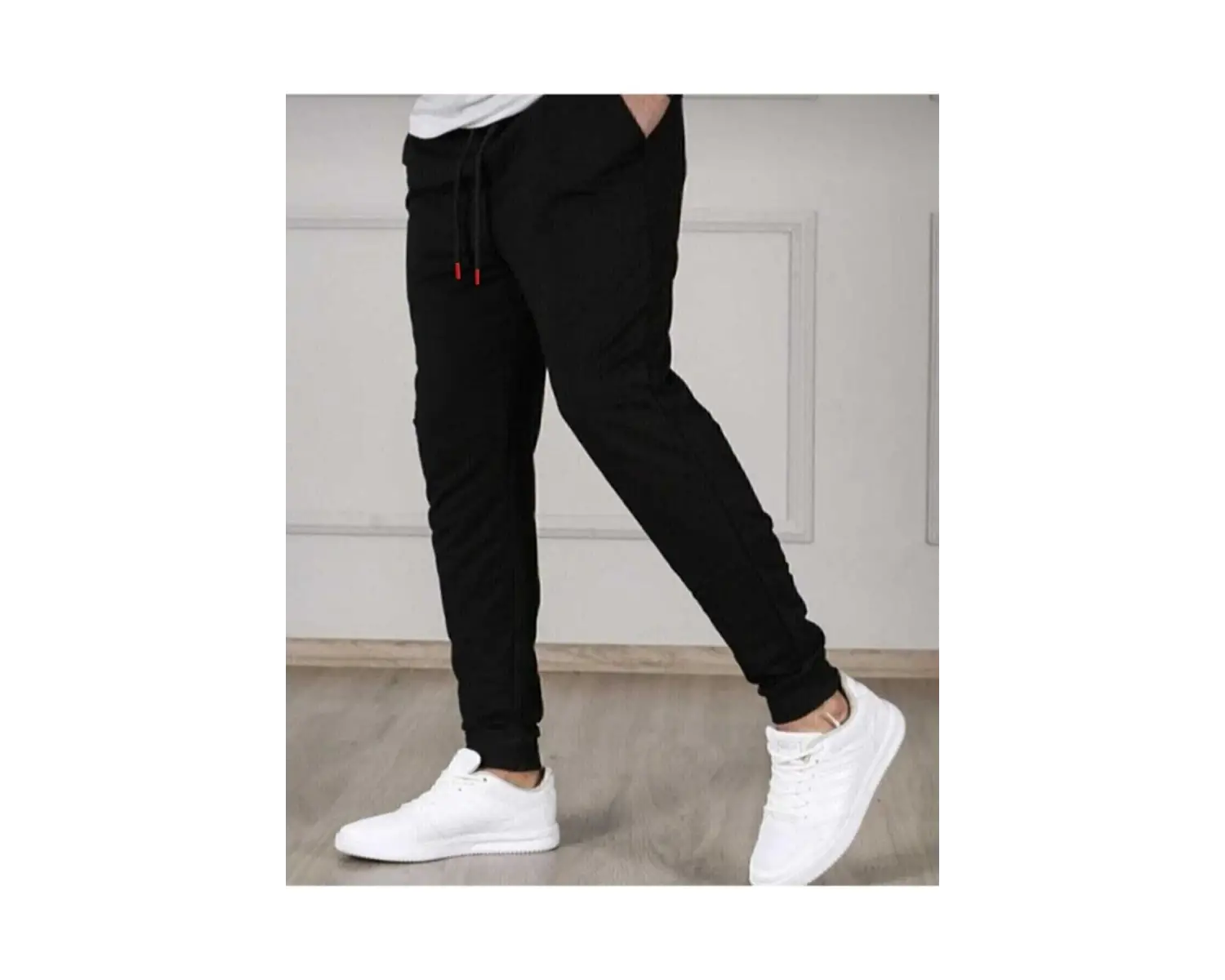 Relax family xf Erkek Yazlık Siyah Jogger Eşofman Altı Dar Paça Slim Fit RLX044513