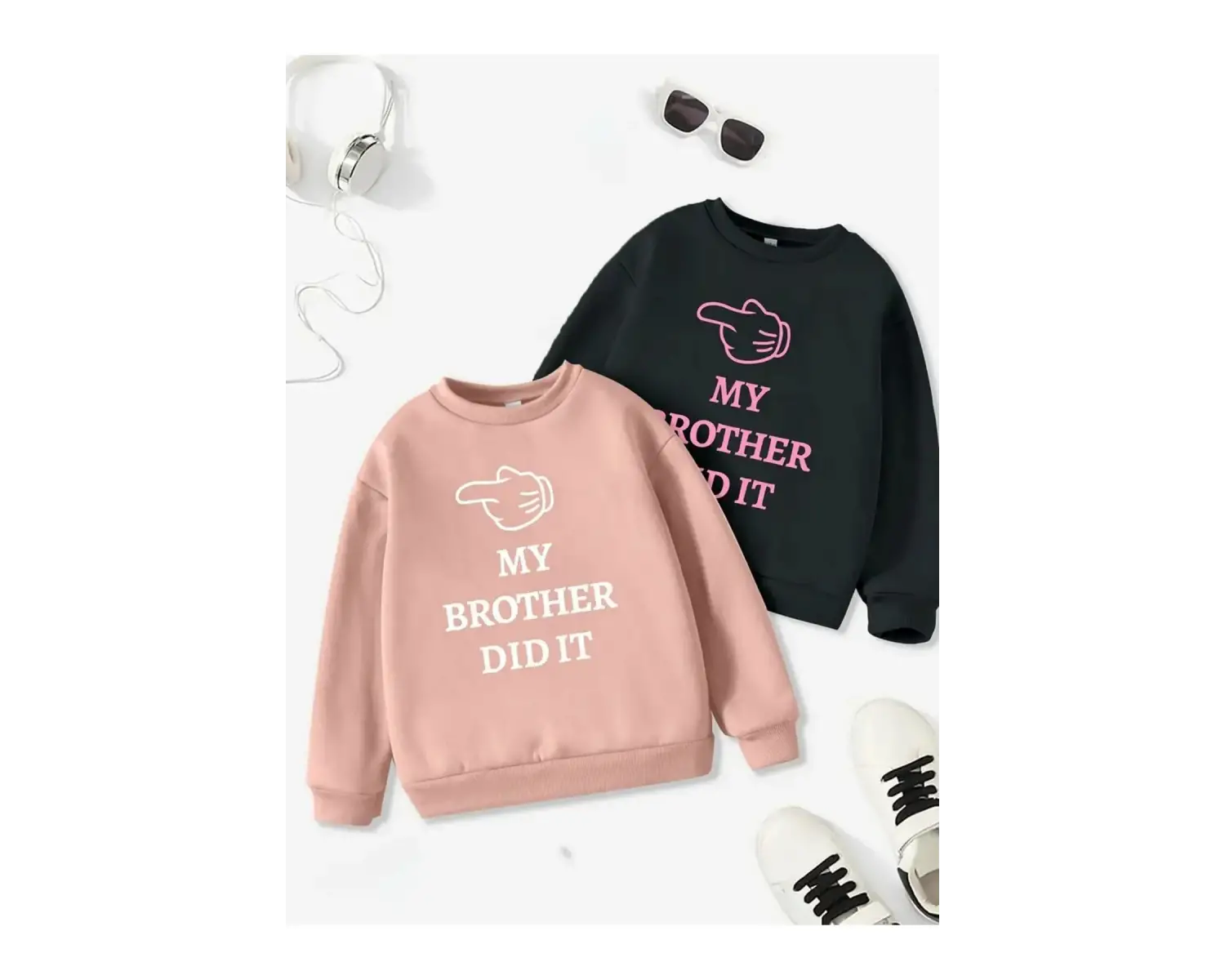 Renkli Biskilet Yaka Sweatshirt Çift Sevgili Kombinleri Couple Clothing