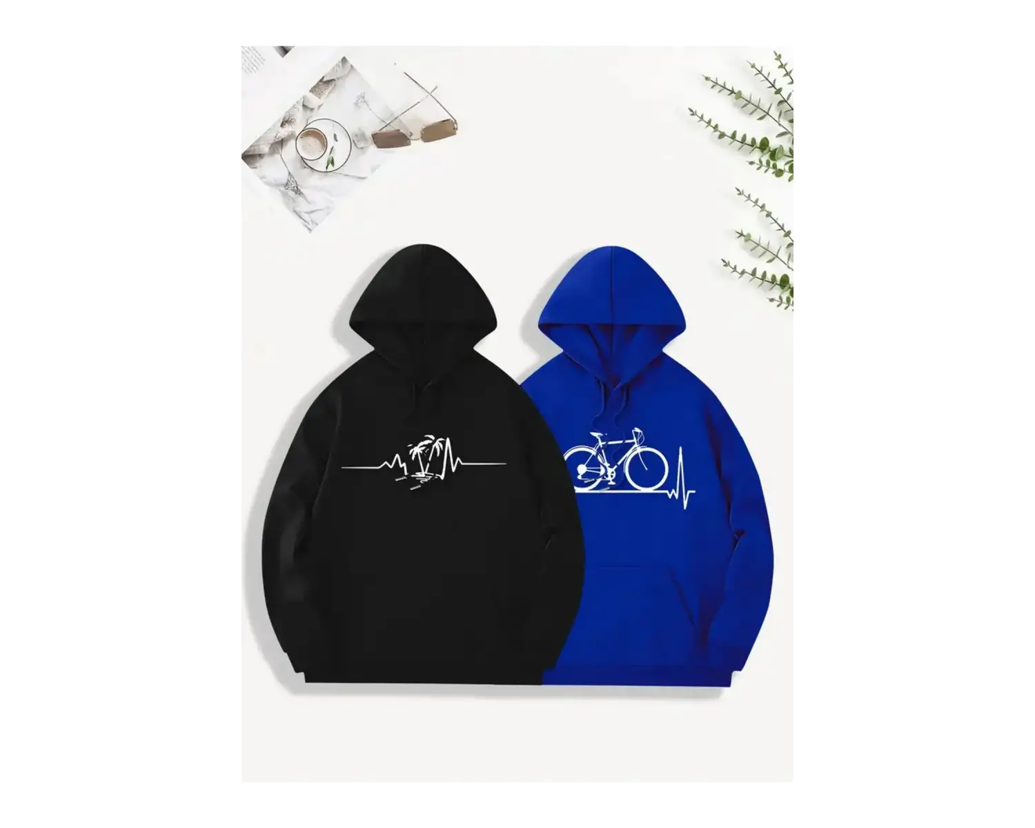 Renkli Kapşonlu Sweatshirt Çift Sevgili Kombinleri Couple Clothing