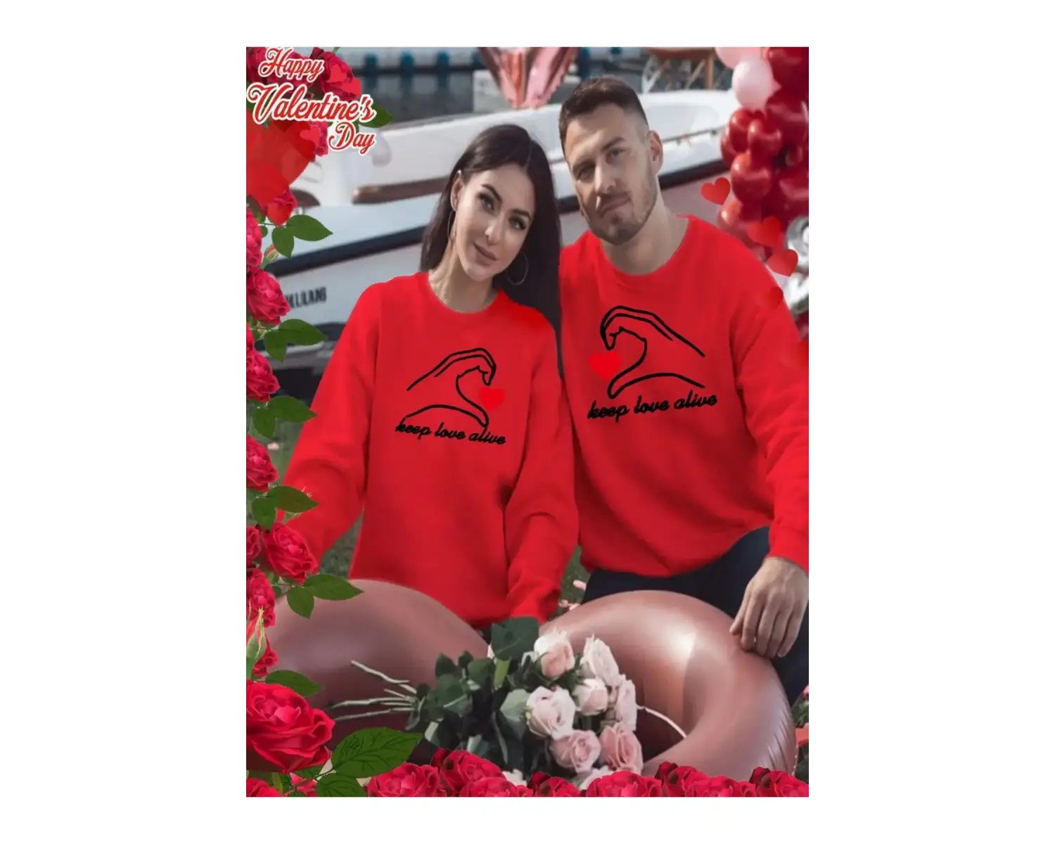 Renkli Kapşonlu Sweatshirt Çift Sevgili Kombinleri Couple Clothing