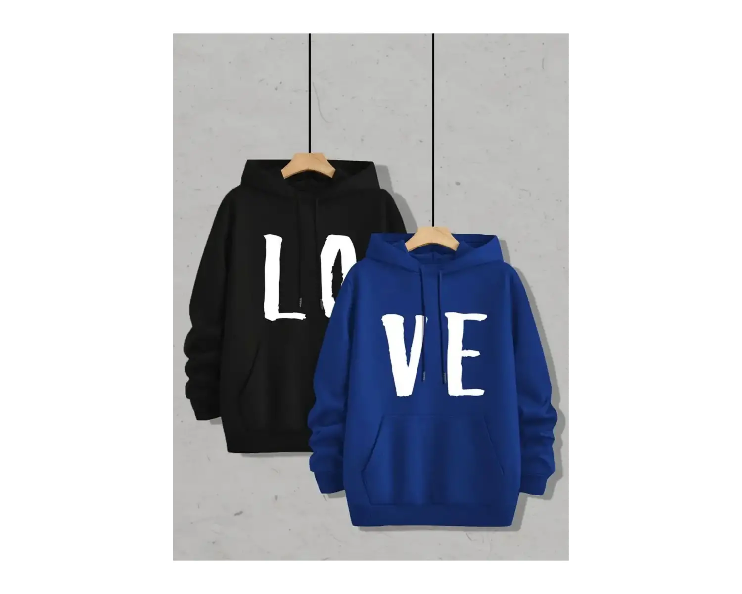 Renkli Kapşonlu Sweatshirt Çift Sevgili Kombinleri Couple Clothing