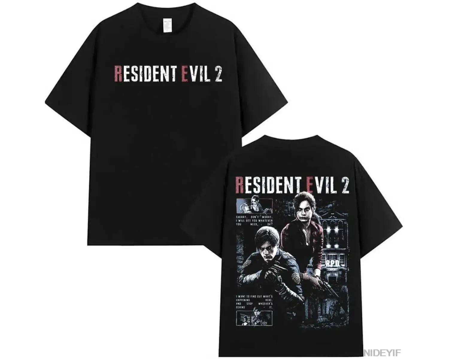 Resident Evil 2 Biohazard Oyunu T-shirt Erkekler Kadınlar Için Leon Kennedy % 100% Pamuk T Sh