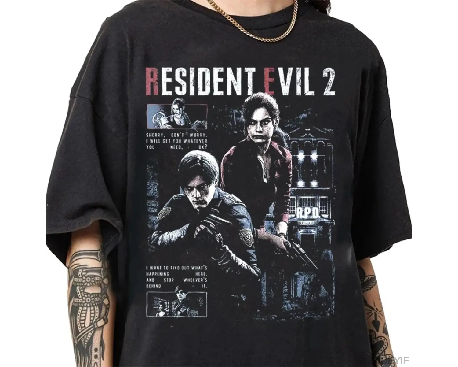 Resident Evil 2 Biohazard Oyunu T-shirt Erkekler Kadınlar Için Leon Kennedy % 100% Pamuk T Sh