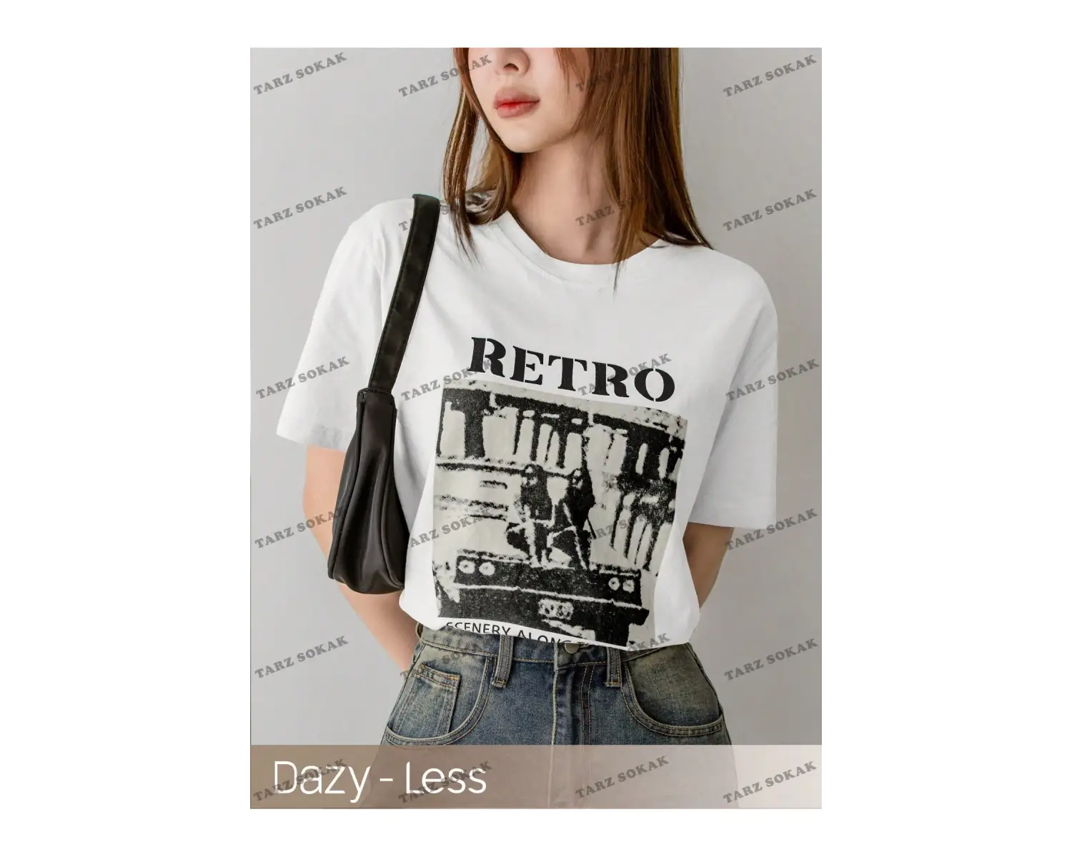 RETRO Baskılı Oversize Kalıp Unisex T-shirt