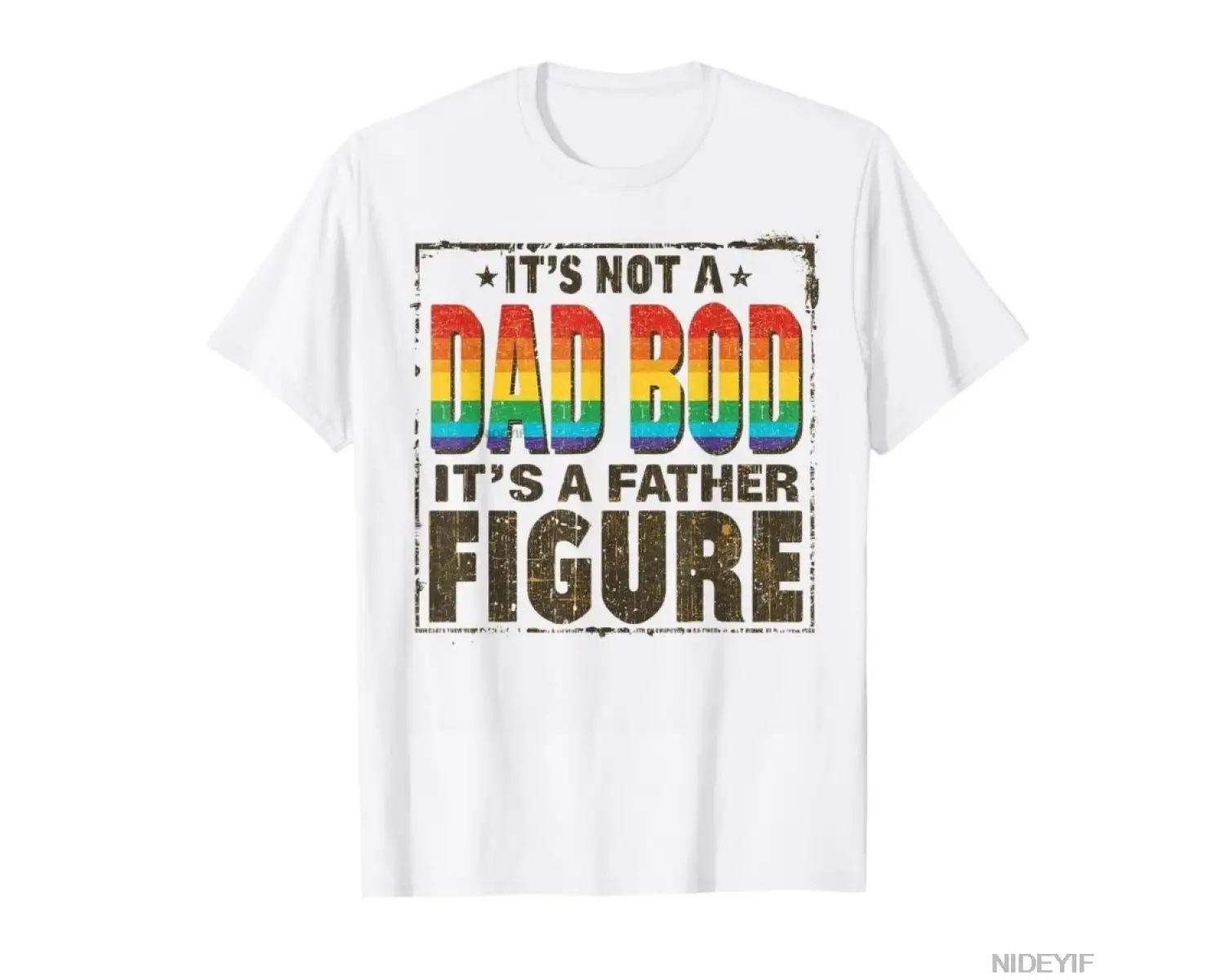 Retro Its Not A Dad BOD Its A Father Figure Babalar Günü Tişörtü Erkekler Kadınlar için %10