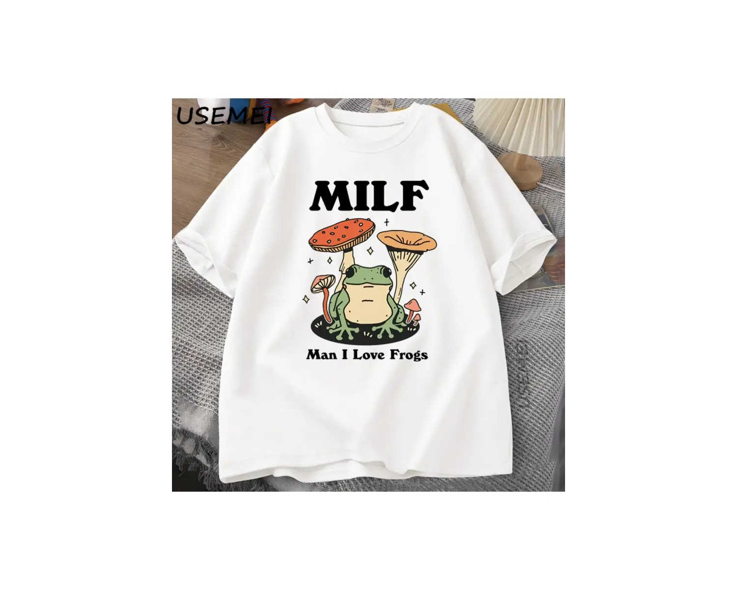 Retro Kurbağa Tshirt Komik MILF Kurbağa TCottagecore Kurbağa T-shirt Kurbağa Kurbağa 2825