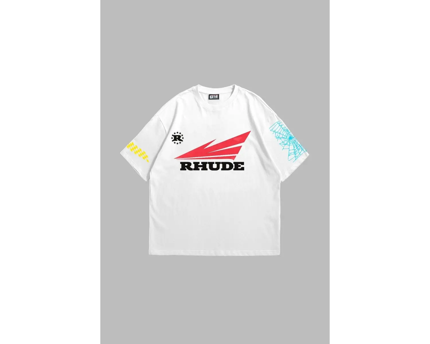 Rhude Baskılı Oversize Unisex Beyaz