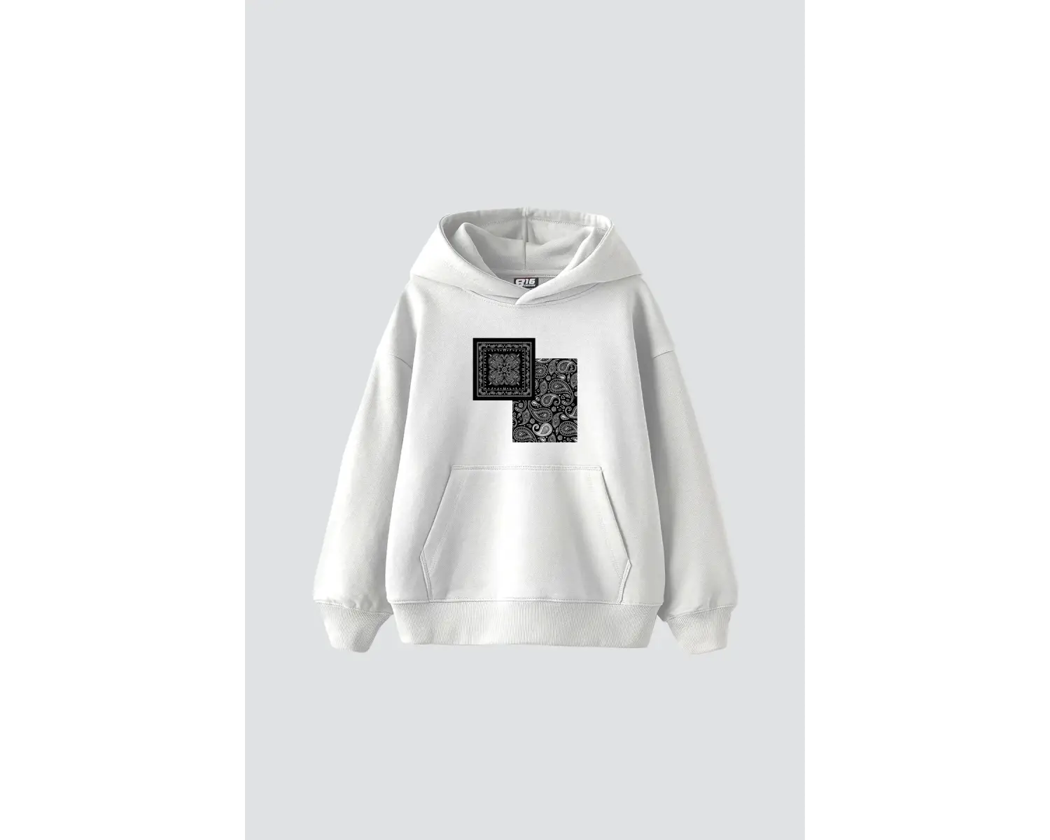 Rhythm Bandana Baskılı Oversize Unisex Beyaz