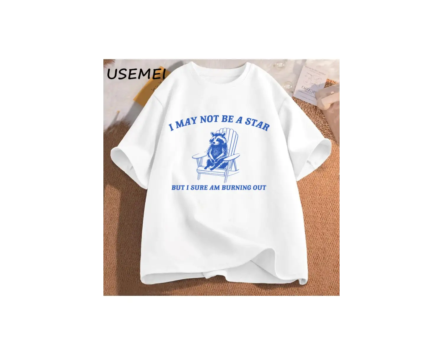 Rizz Em ile Tism komik T Shirt erkekler Vintage rakun Bootleg T-Shirt Tees kısa kollu p 2919