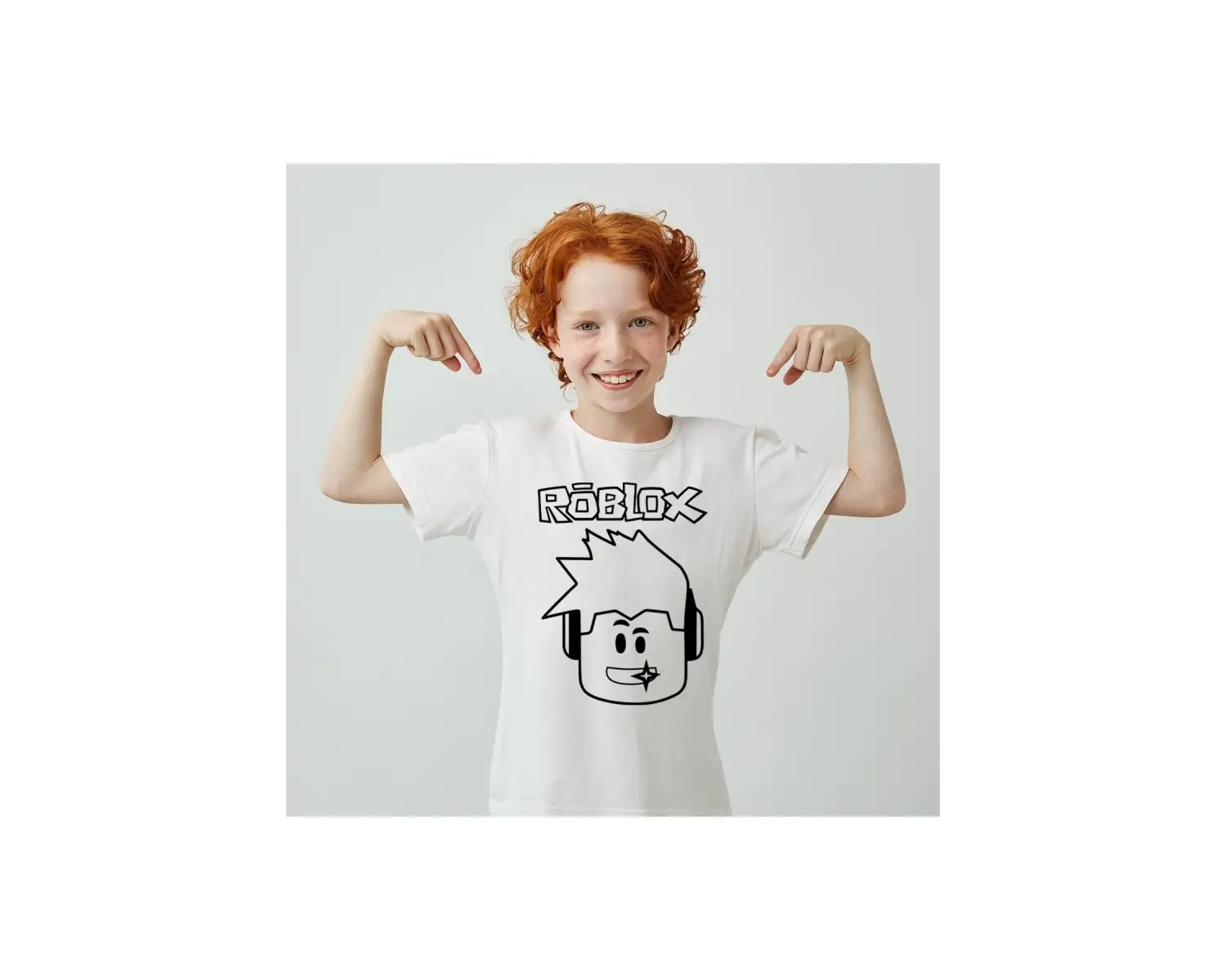 Roblox Baskılı Unisex Çocuk Tişört H07