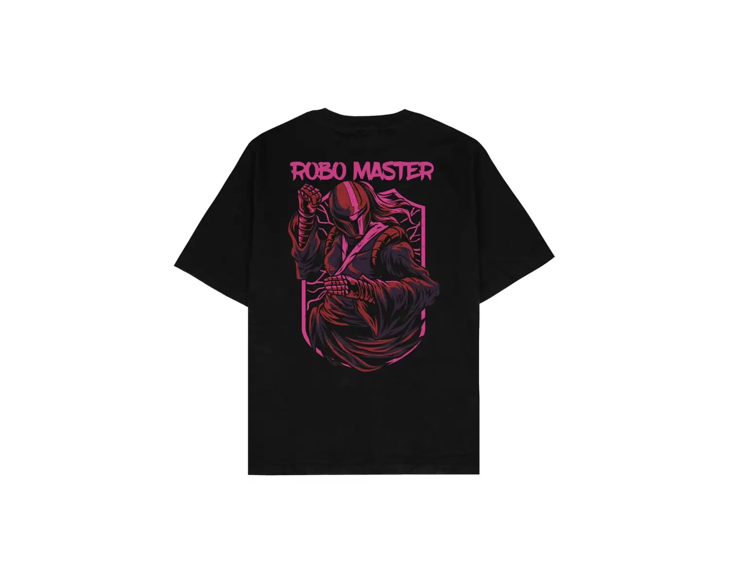 Robo Master Siyah Oversize Unisex T-shirt