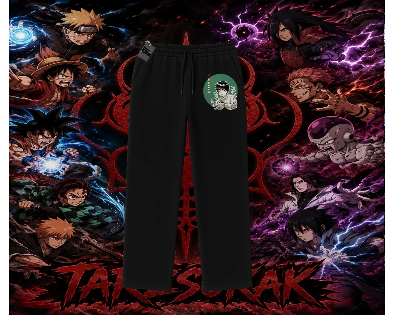 Rock Lee Naruto Anime Karakter Unisex Baggy Eşofman Altı Beyaz