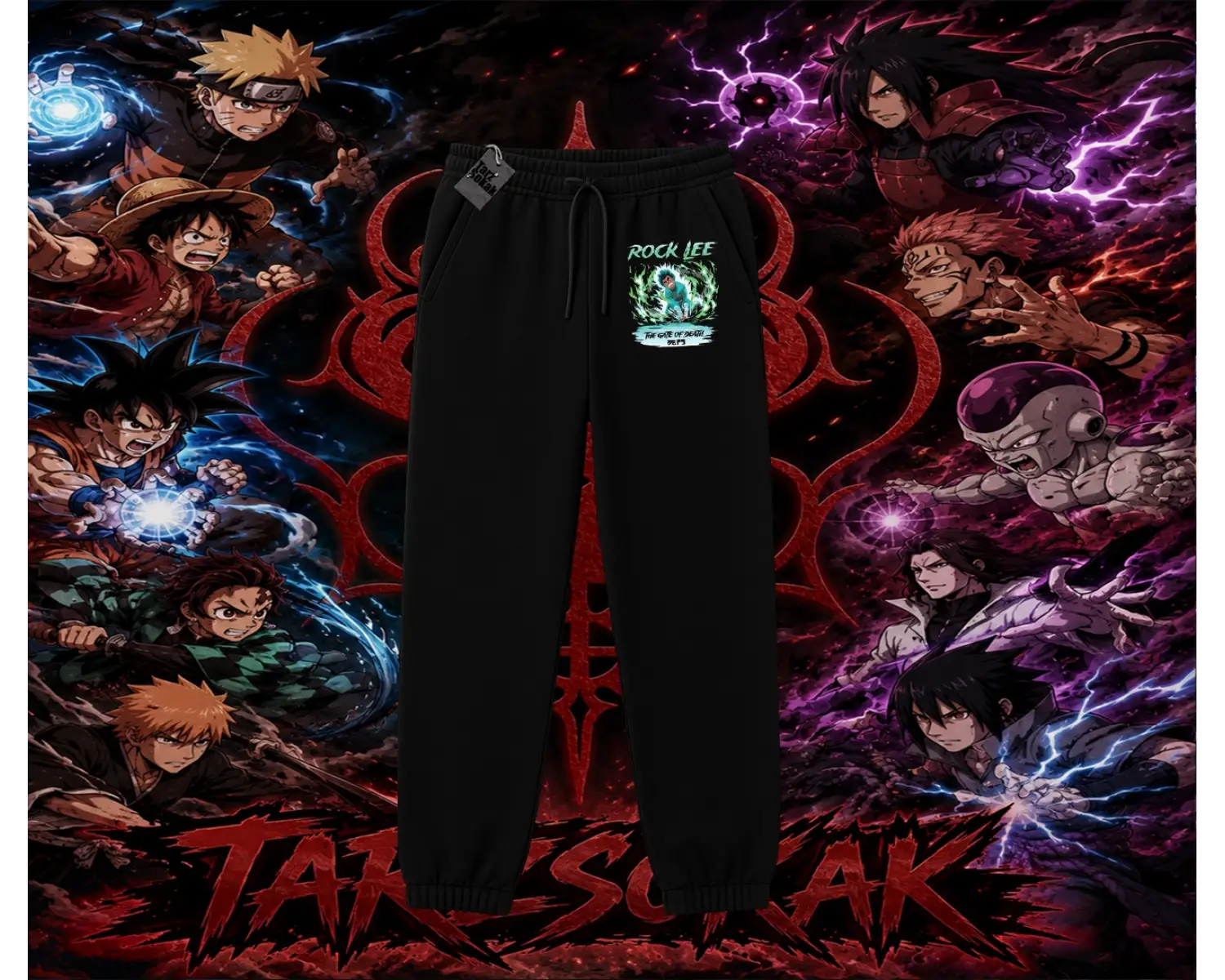 Rock Lee Naruto Anime Karakter Unisex Jogger Eşofman Altı Beyaz