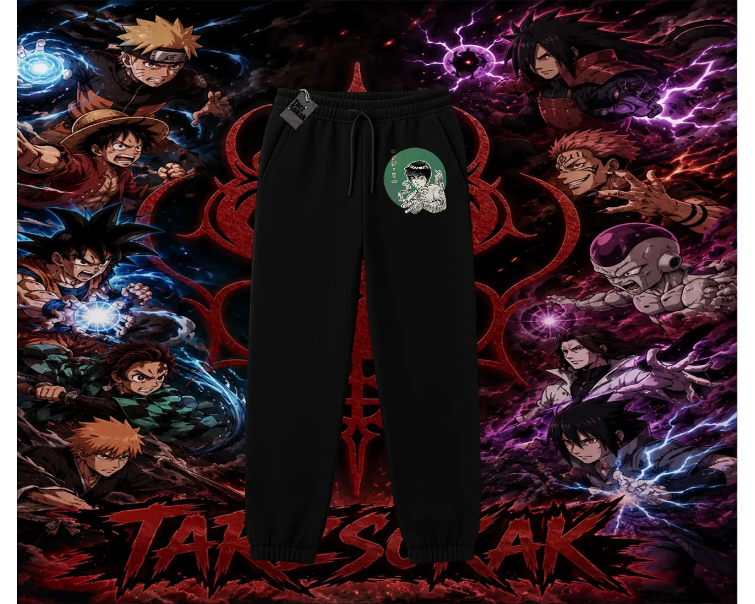 Rock Lee Naruto Anime Karakter Unisex Jogger Eşofman Altı Beyaz