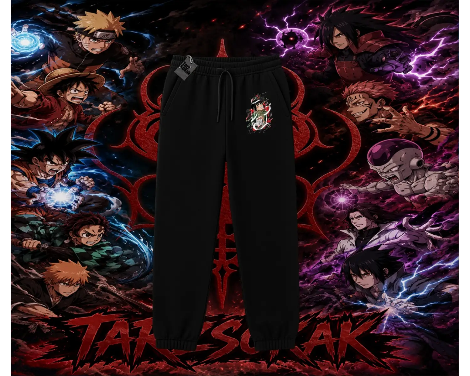 Rock Lee Naruto Anime Karakter Unisex Jogger Eşofman Altı Beyaz