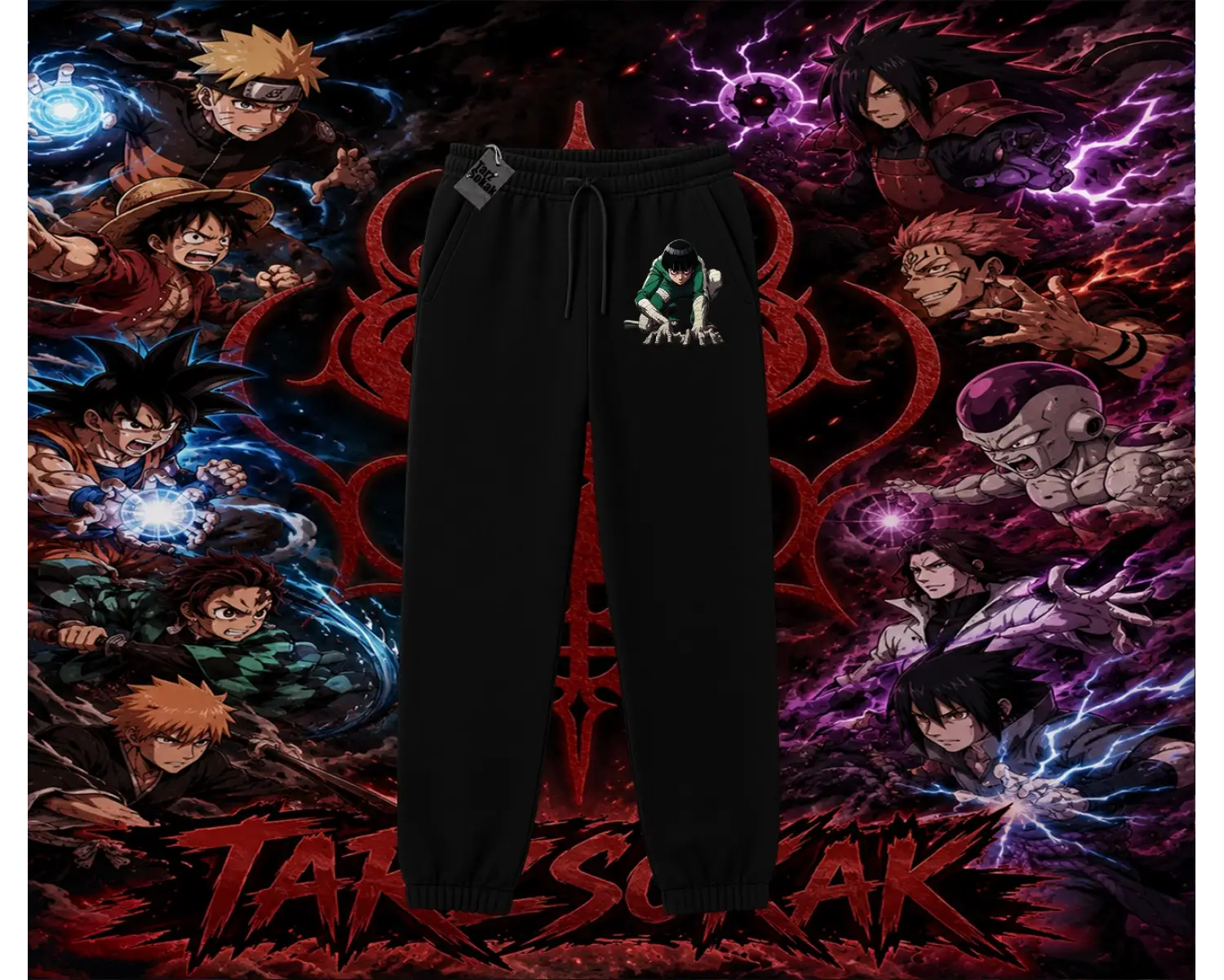 Rock Lee Naruto Anime Karakter Unisex Jogger Eşofman Altı Beyaz