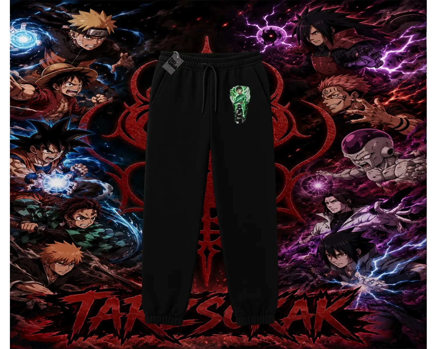 Rock Lee Naruto Anime Karakter Unisex Jogger Eşofman Altı Beyaz