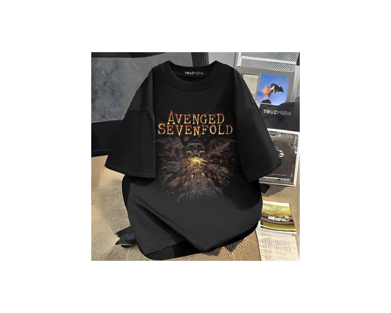 Rock Serisi Avenged Sevenfold Baskılı Unisex Oversize