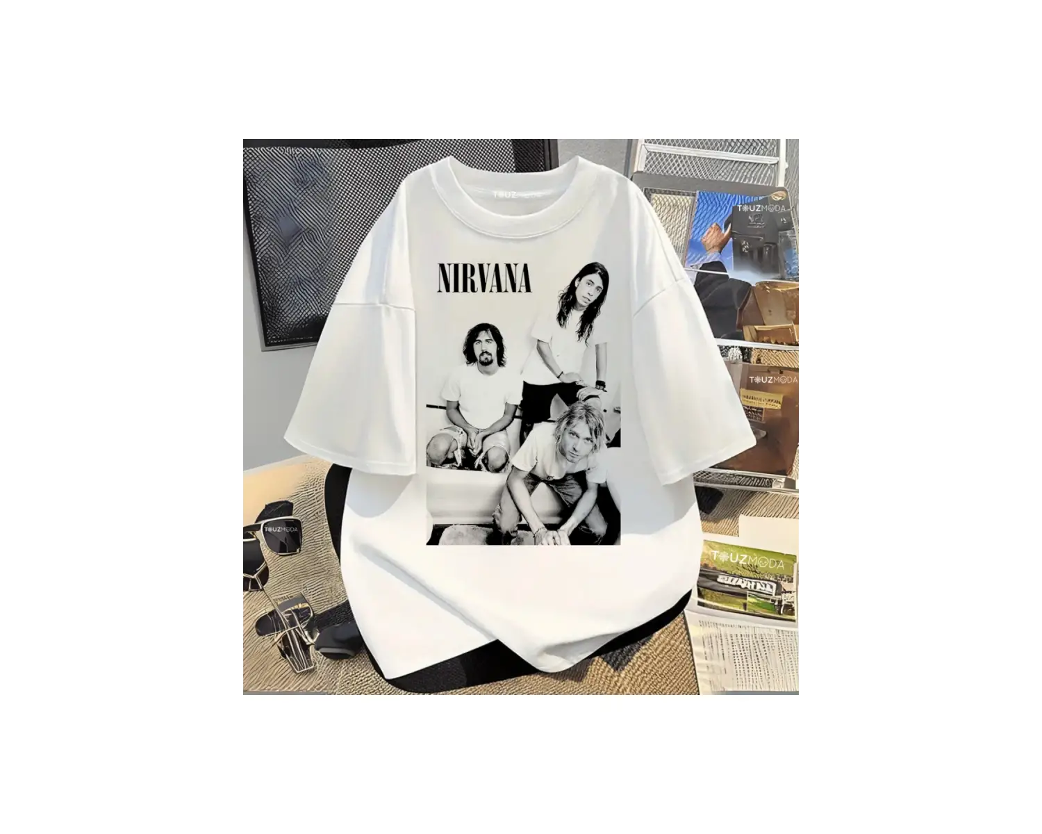 Rock Serisi Nirvana Baskılı Unisex Oversize