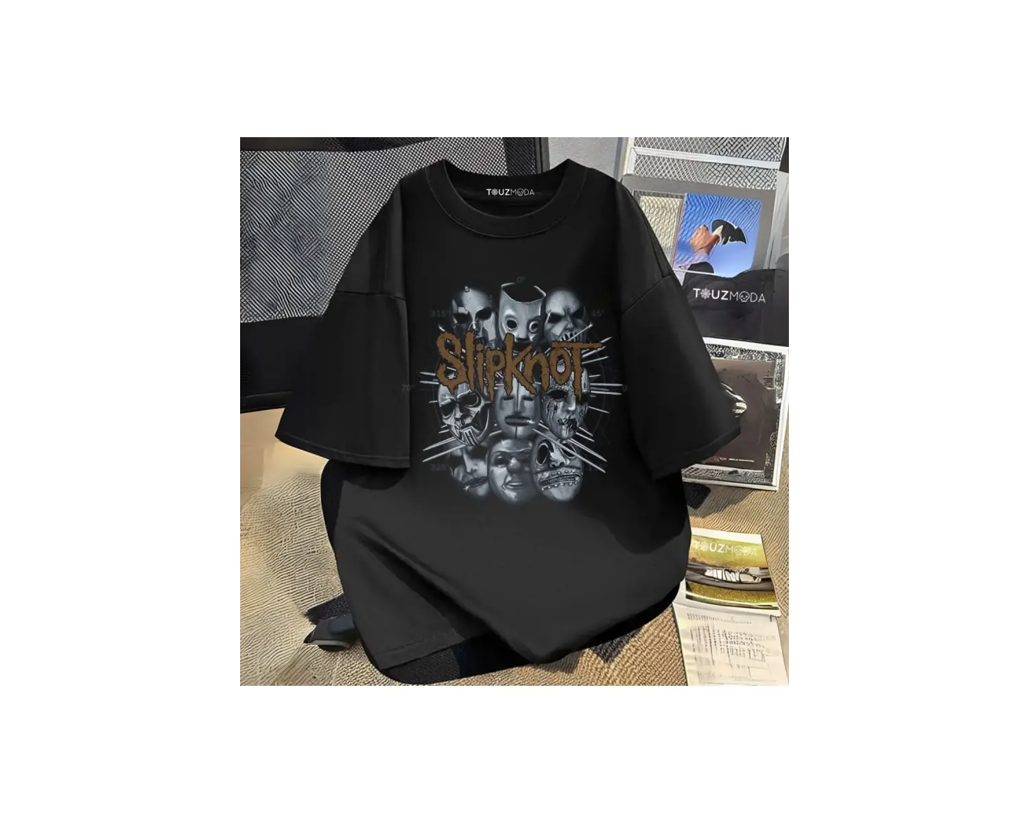 Rock Serisi Slipknot Baskılı Unisex Oversize