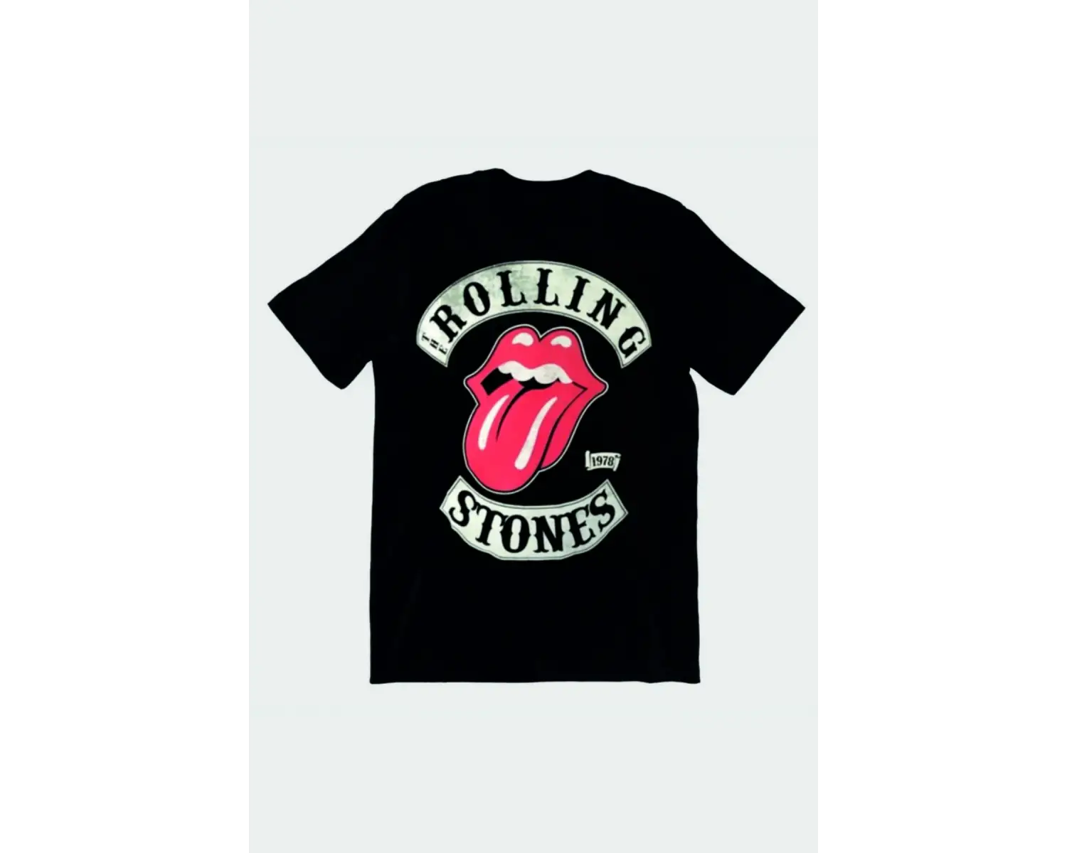 Rolling Stones Logo 1978 Rock Band Baskılı Battal Boy Penye Tişört