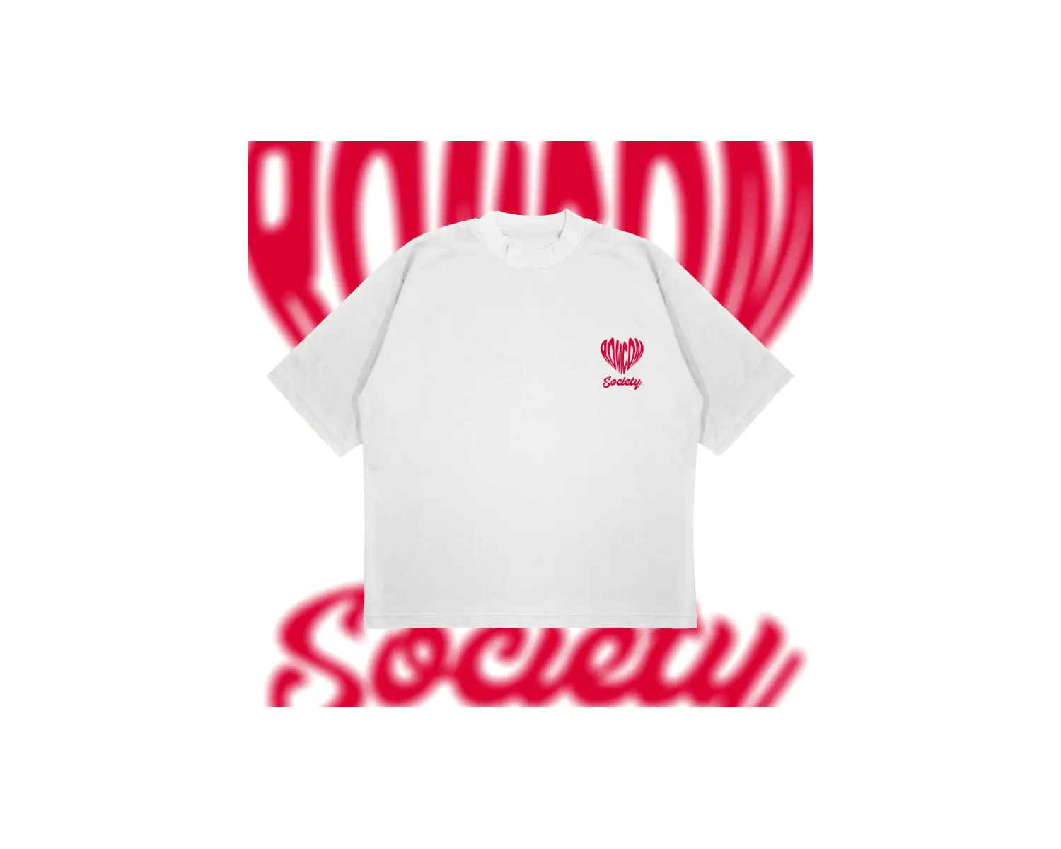 Romcom Society Baskılı Oversize Unisex Pamuklu Nefes Alan Kalın Kumaşlı