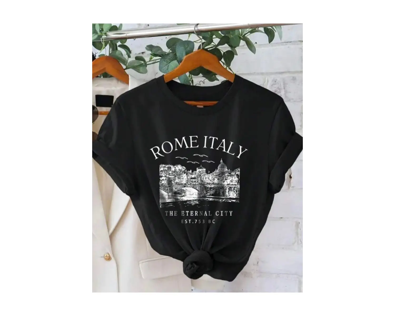Rome Italy Desen Baskılı Basic