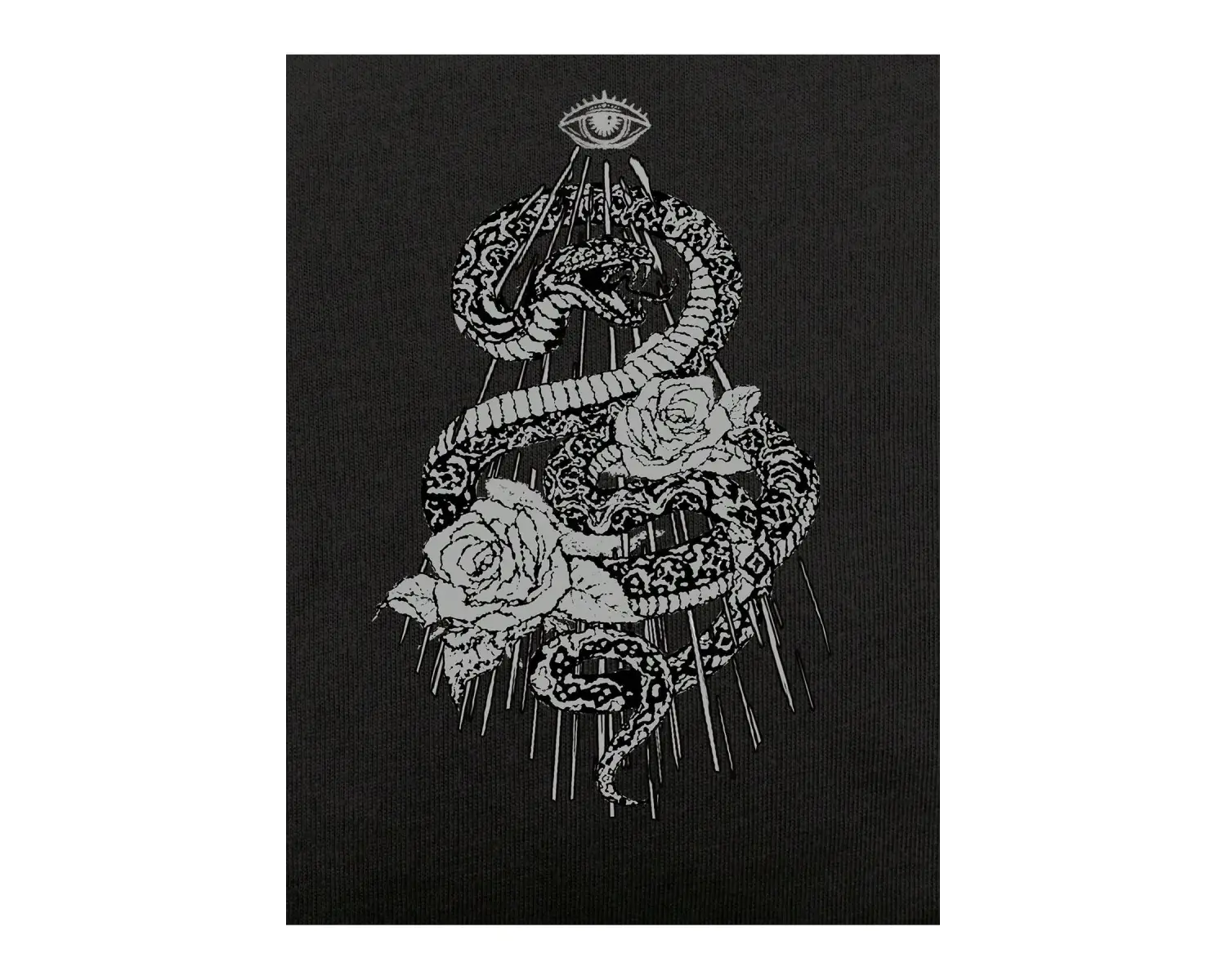 ROMWE Goth Yılan Grafikli Büyük Boy Tişört