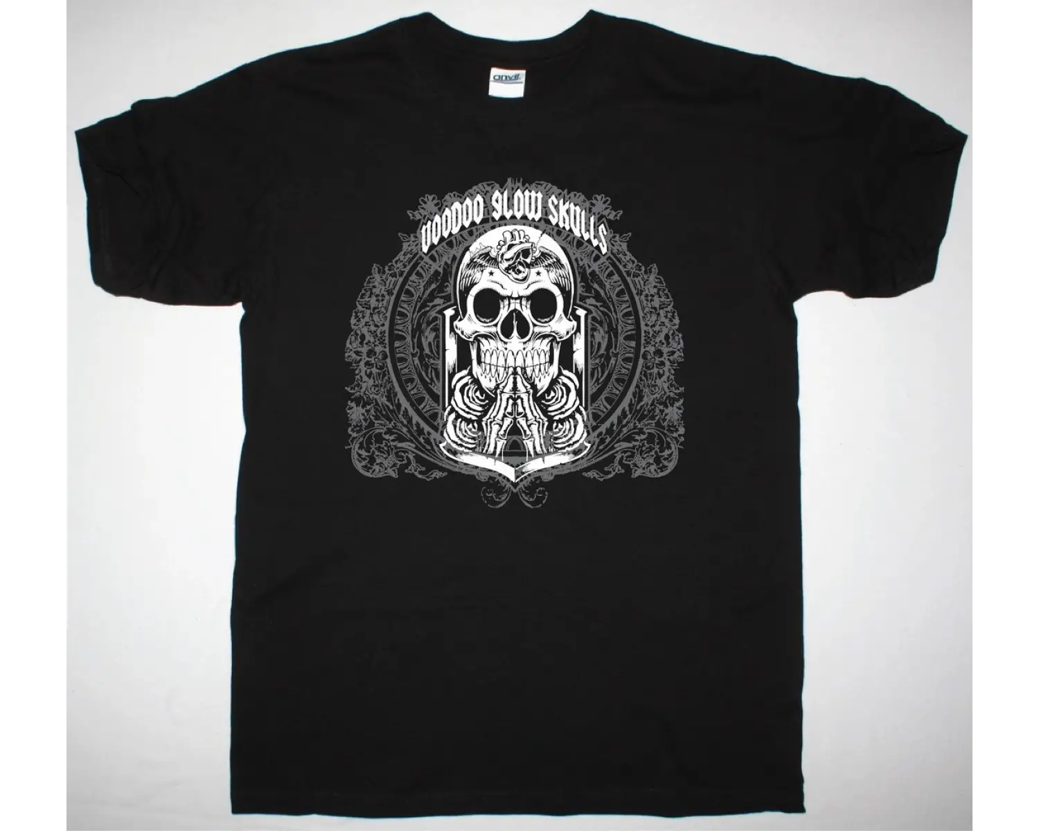 ROSETTA STONE ADRENALINE NEW BLACK T-SHIRT ÖN BASKILI