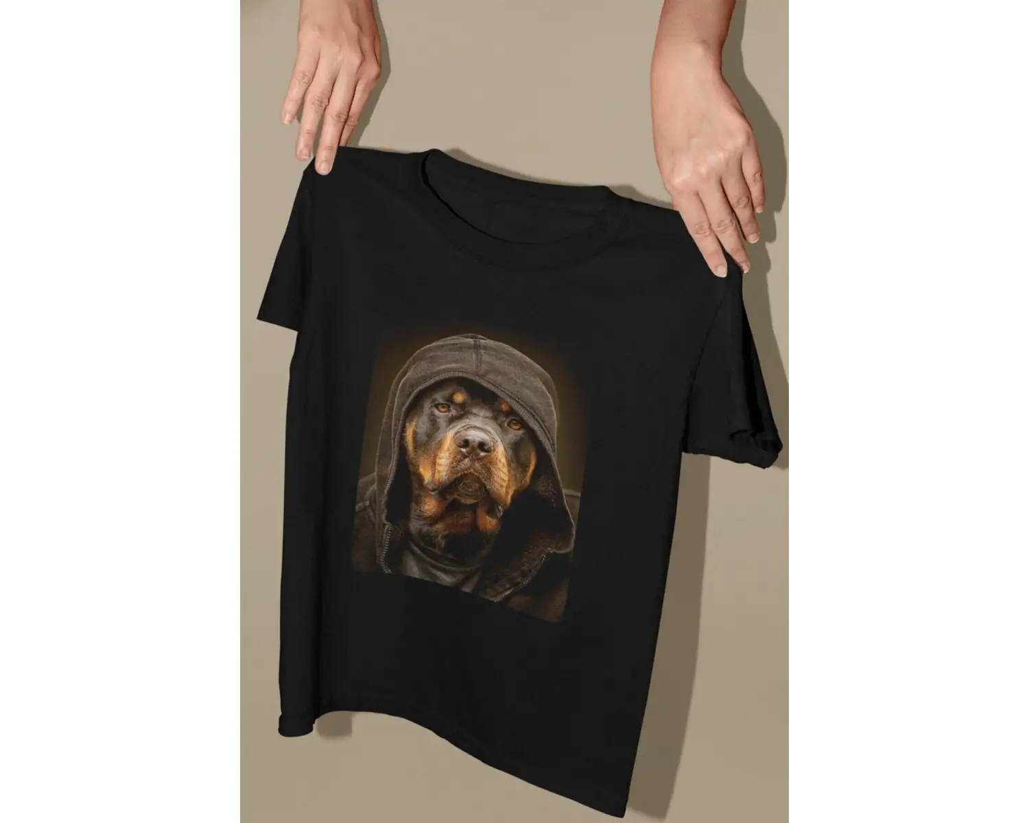 Rottweiler Köpek Baskılı Oversize