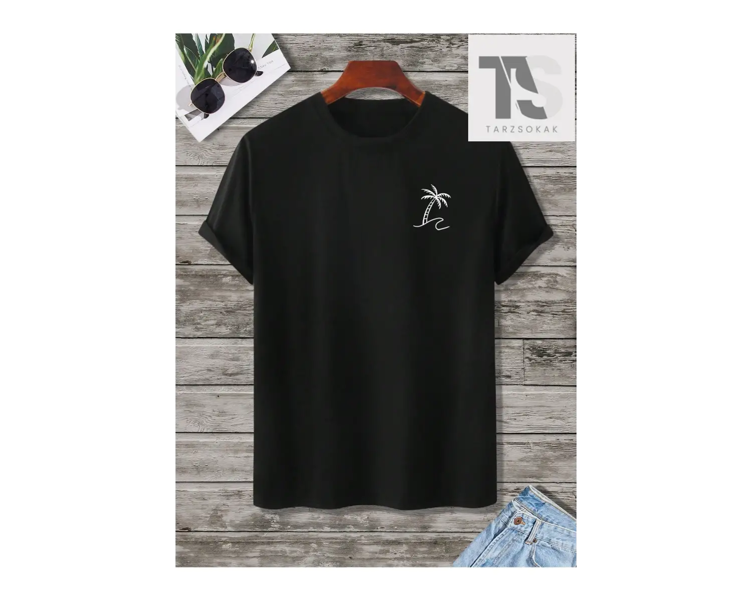 RSRT Erkek Tropikal Baskılı Tişört
