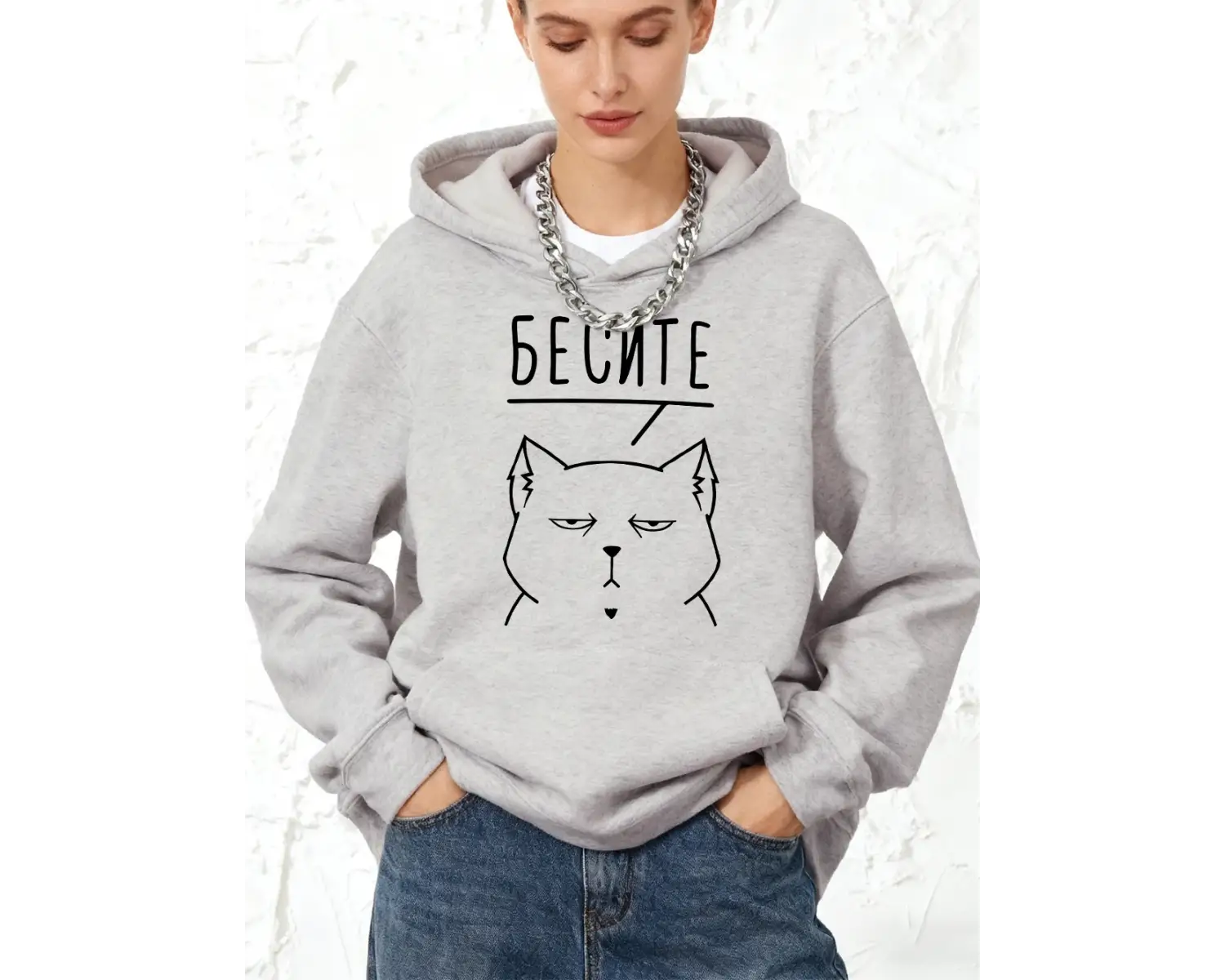 Rusça Yazılı Baskılı Pamuklu Kapüşonlu Üstler Kadınlar İçin Kışlık Polar Sıcak Sweatshirtler