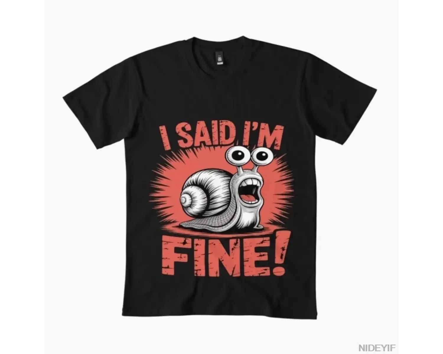 Salyangoz Söyledim Ben İyiyim Tişört Erkek Kadın %100 Pamuklu Tişörtler Kısa Kollu Üstler 123