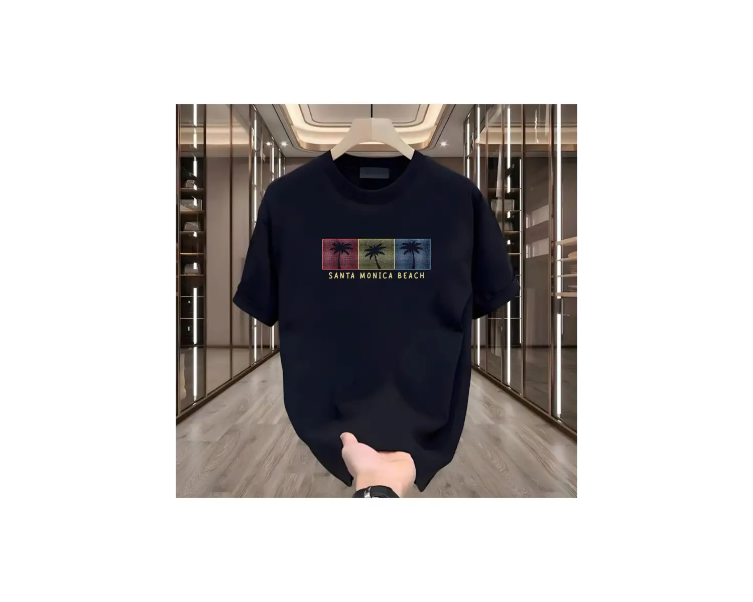 Santa Baskılı Beyaz