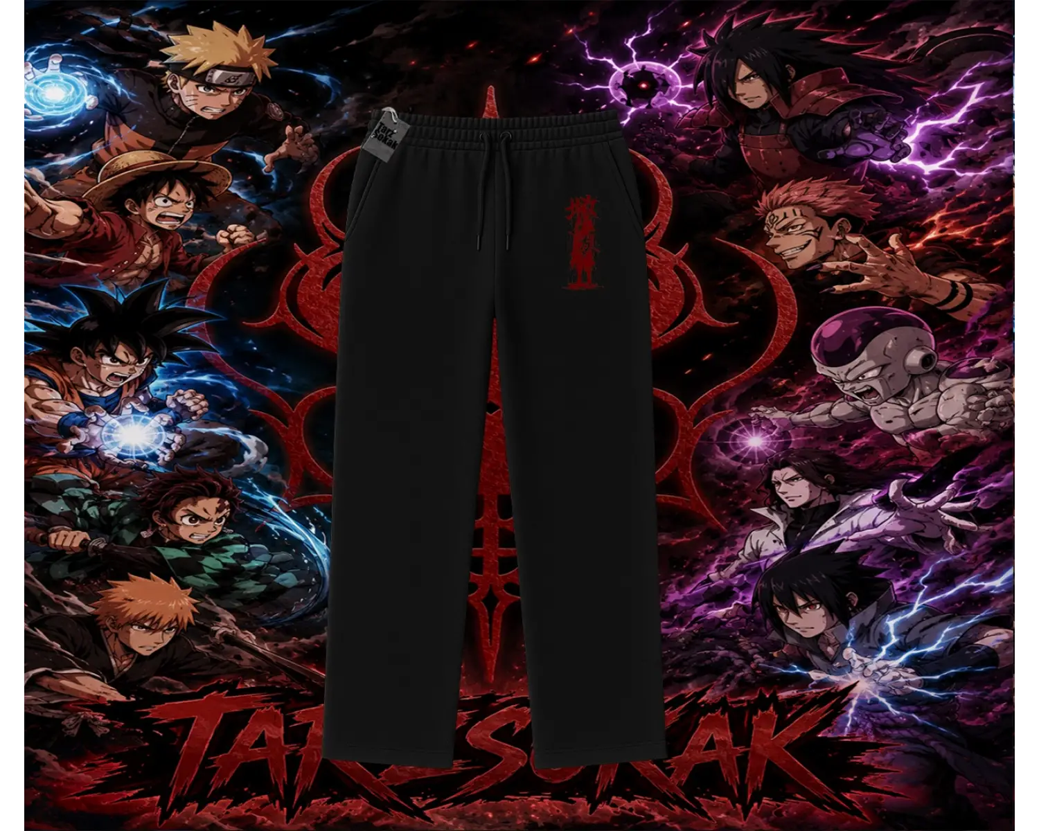 Sasuke uchiha Naruto Anime Karakter Unisex Baggy Eşofman Altı Beyaz
