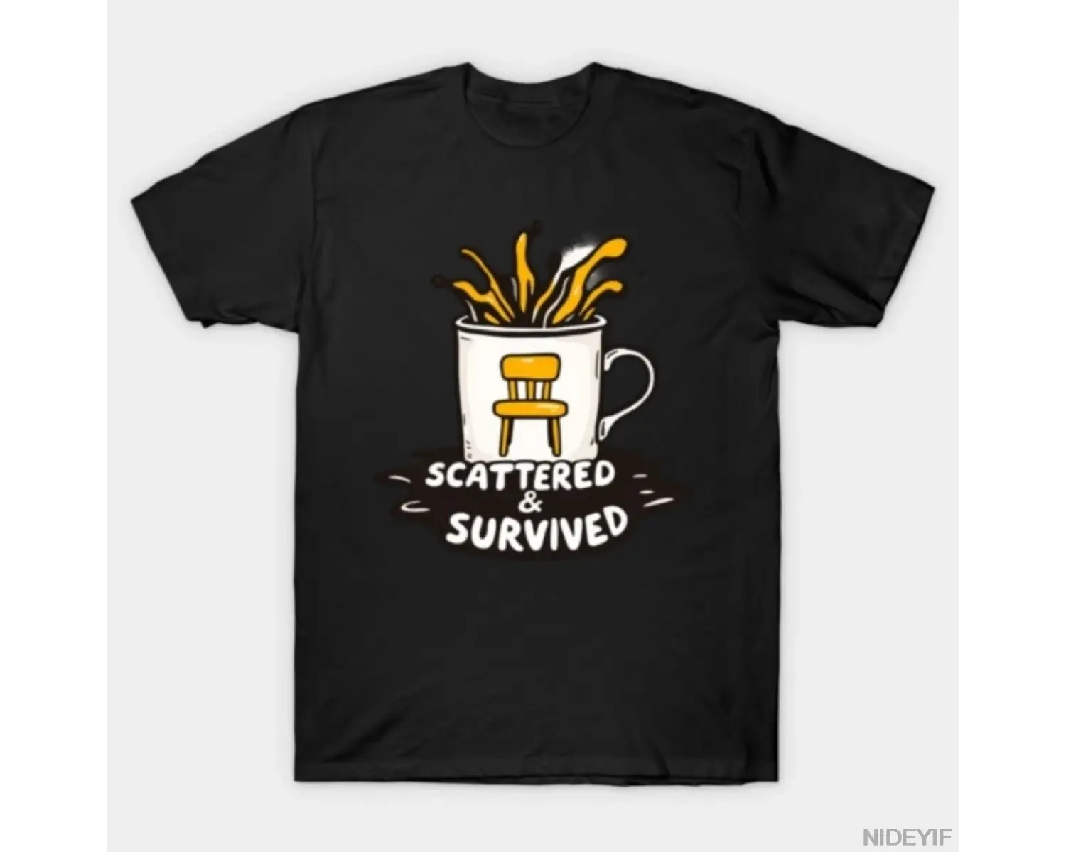 Scattered Smothered & Survived - Minimalist Icon Erkek Kadın Tişörtü %100 Pamuklu Tişörtler K