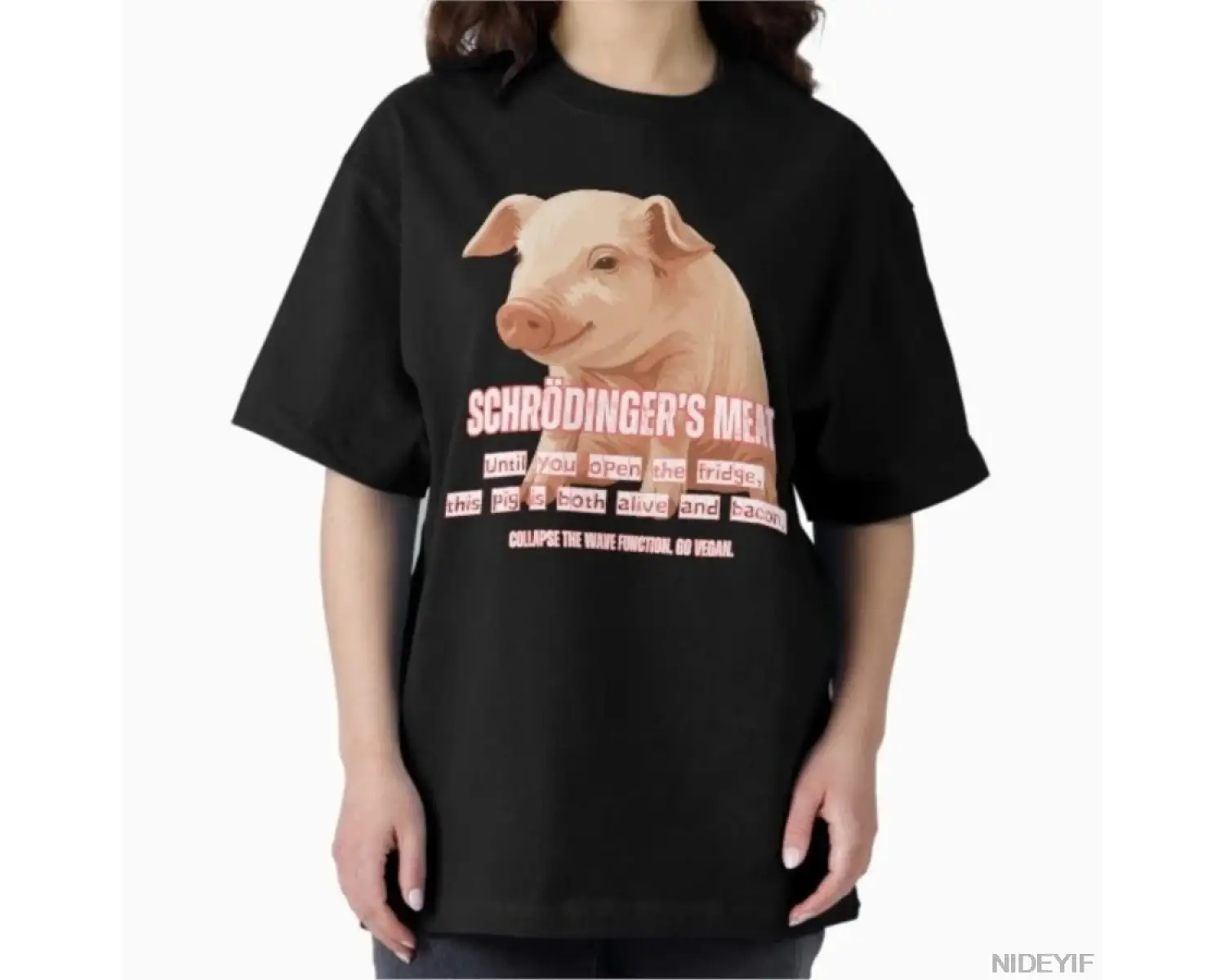Schrödingers Meat Erkek Kadın Tişörtü %100 Pamuklu Tişört Kısa Kollu Üstler 1208-4