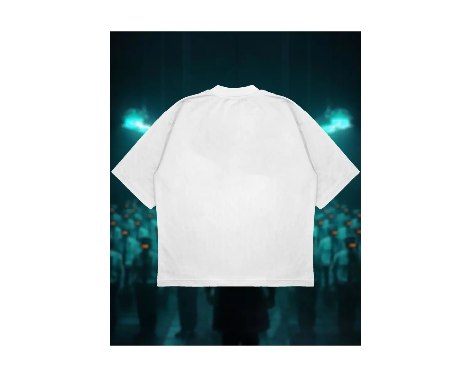 Sci-fi Society Baskılı Oversize Unisex Pamuklu Nefes Alan Kalın Kumaşlı