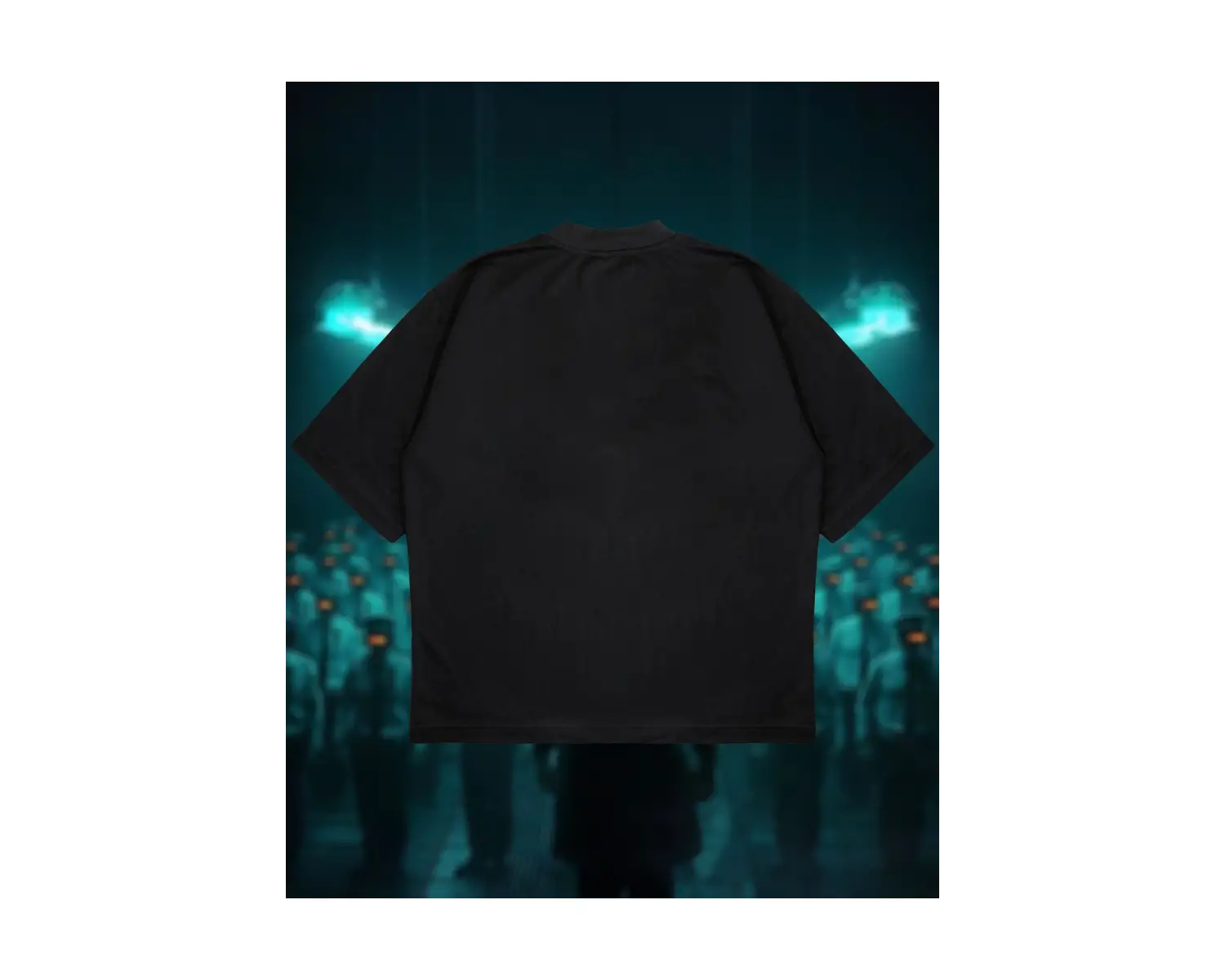 Sci-fi Society Baskılı Oversize Unisex Pamuklu Nefes Alan Kalın Kumaşlı